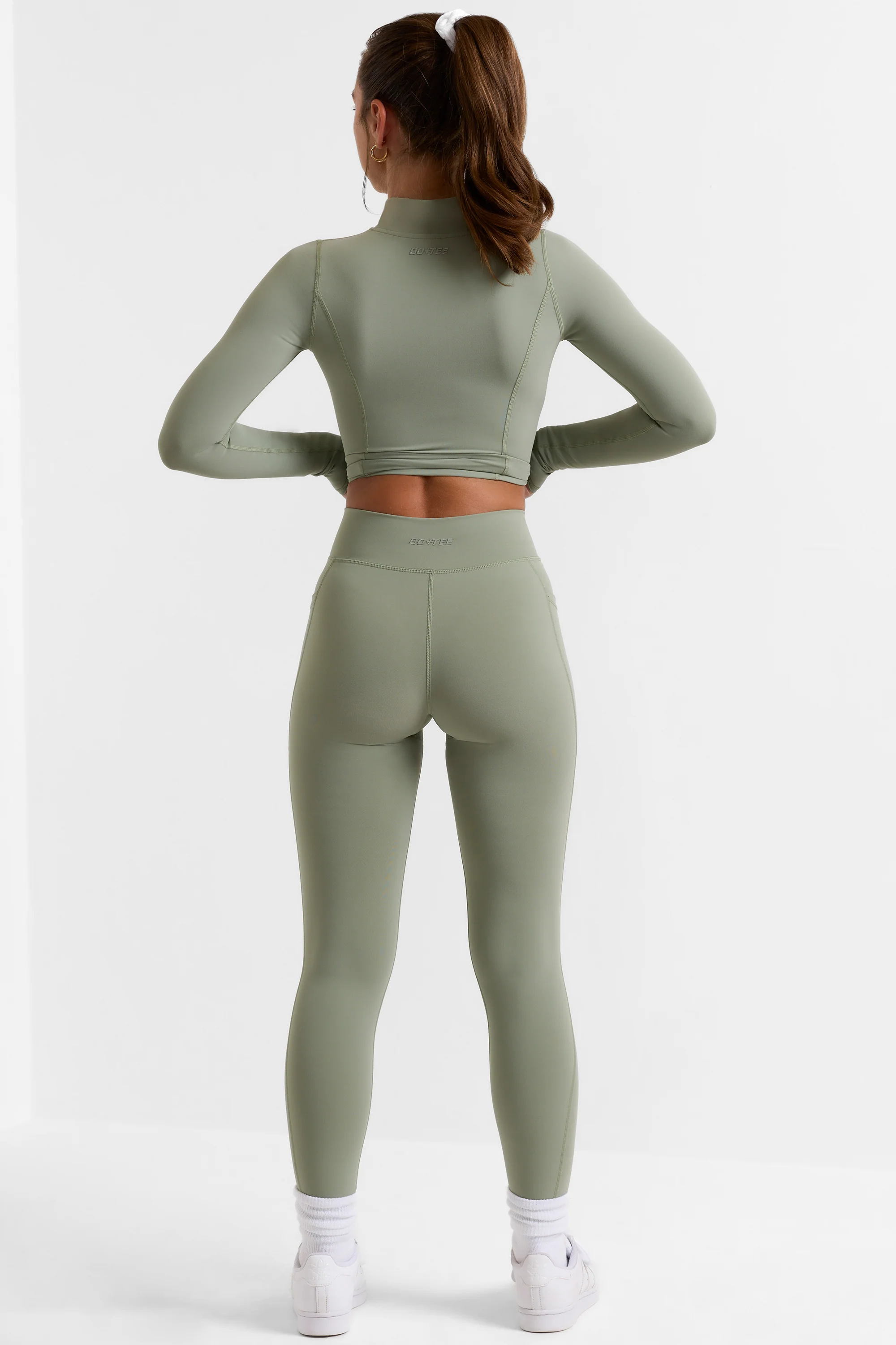 Soft Active Full-Length Leggings in Bamboo Green - Image 2