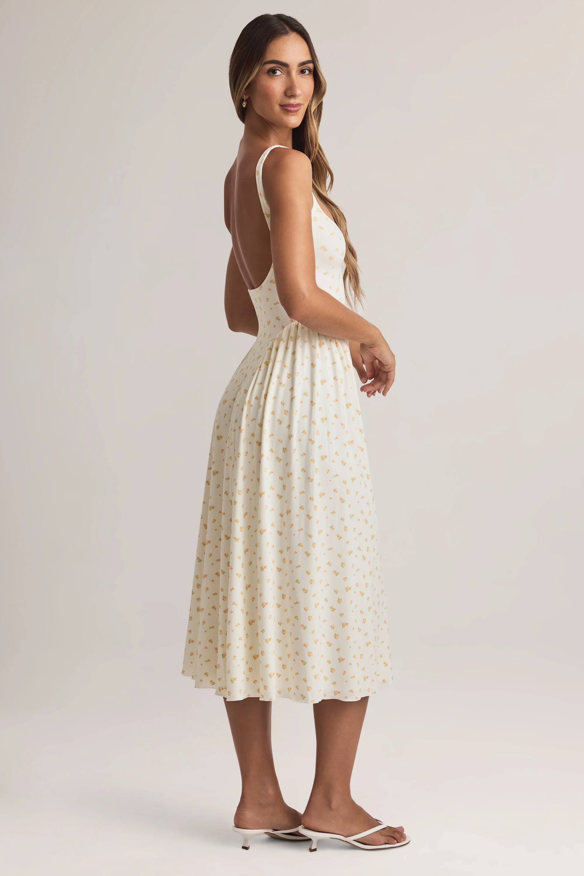 Modal A-Line Midaxi Dress in Floral Print - Image 2