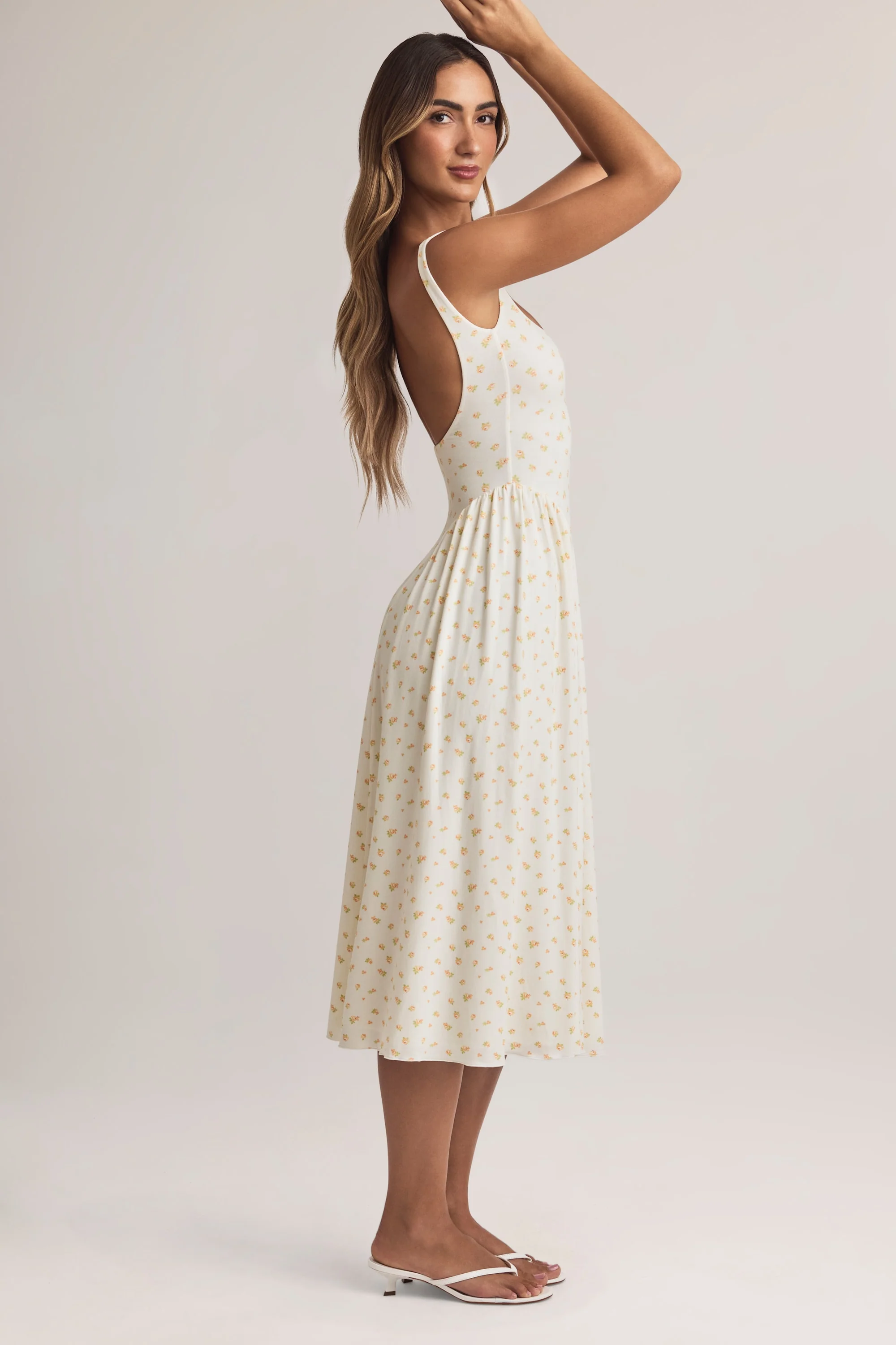 Modal A-Line Midaxi Dress in Floral Print - Image 5
