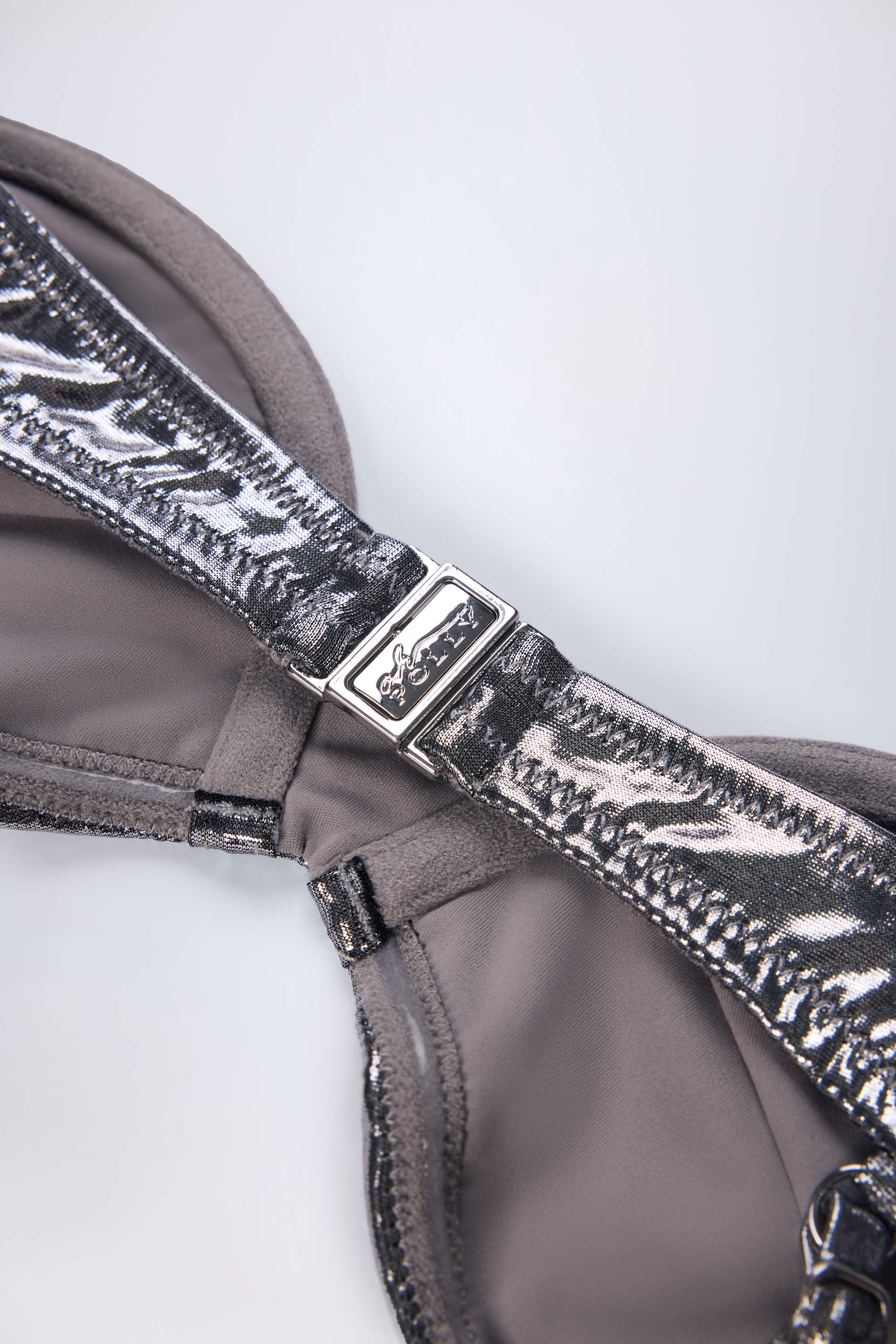 Underwired Bikini Top in Silver - Image 7