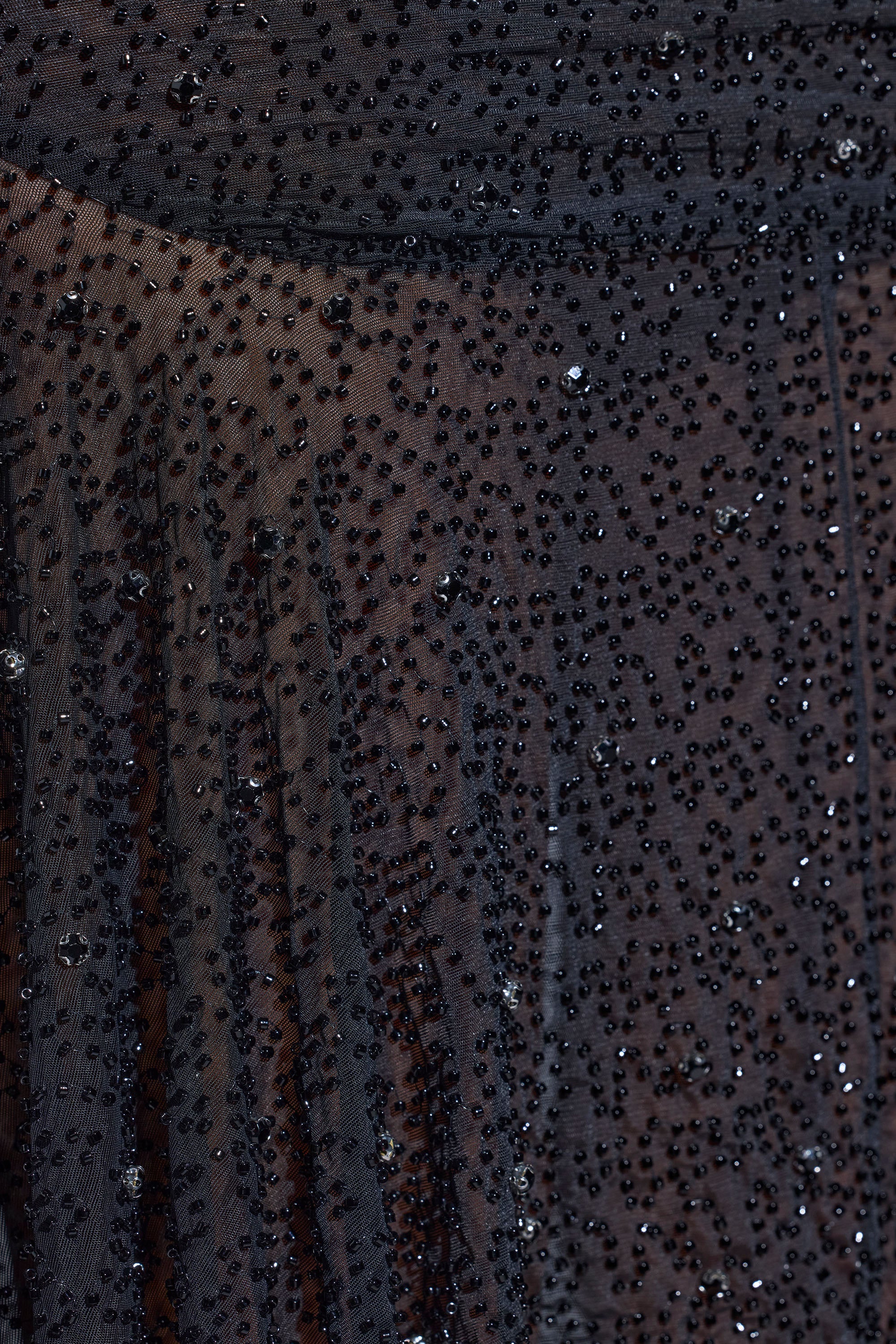Embellished One Shoulder Top in Black - Image 4