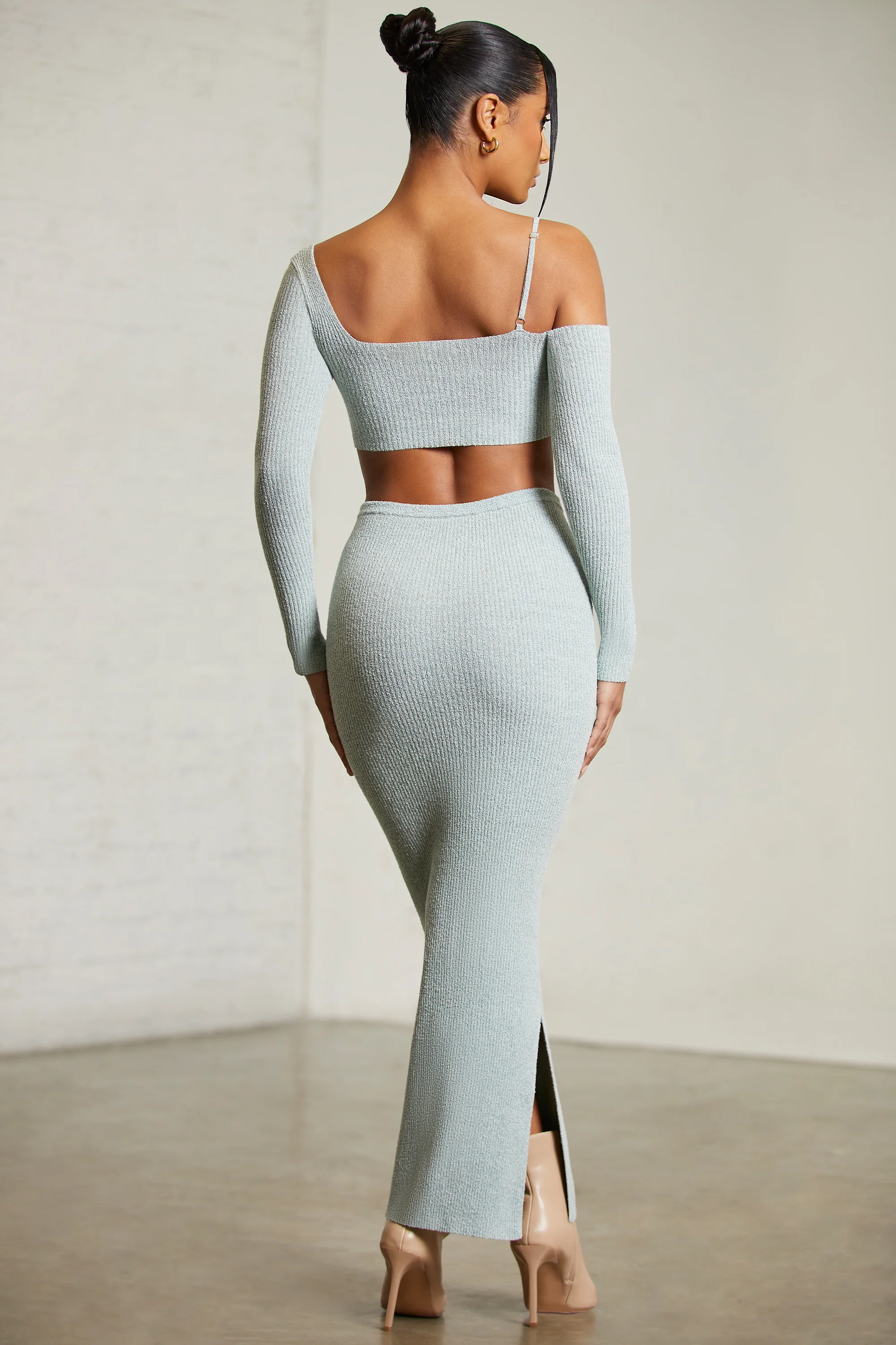 Low Rise Maxi Skirt in Green - Image 2