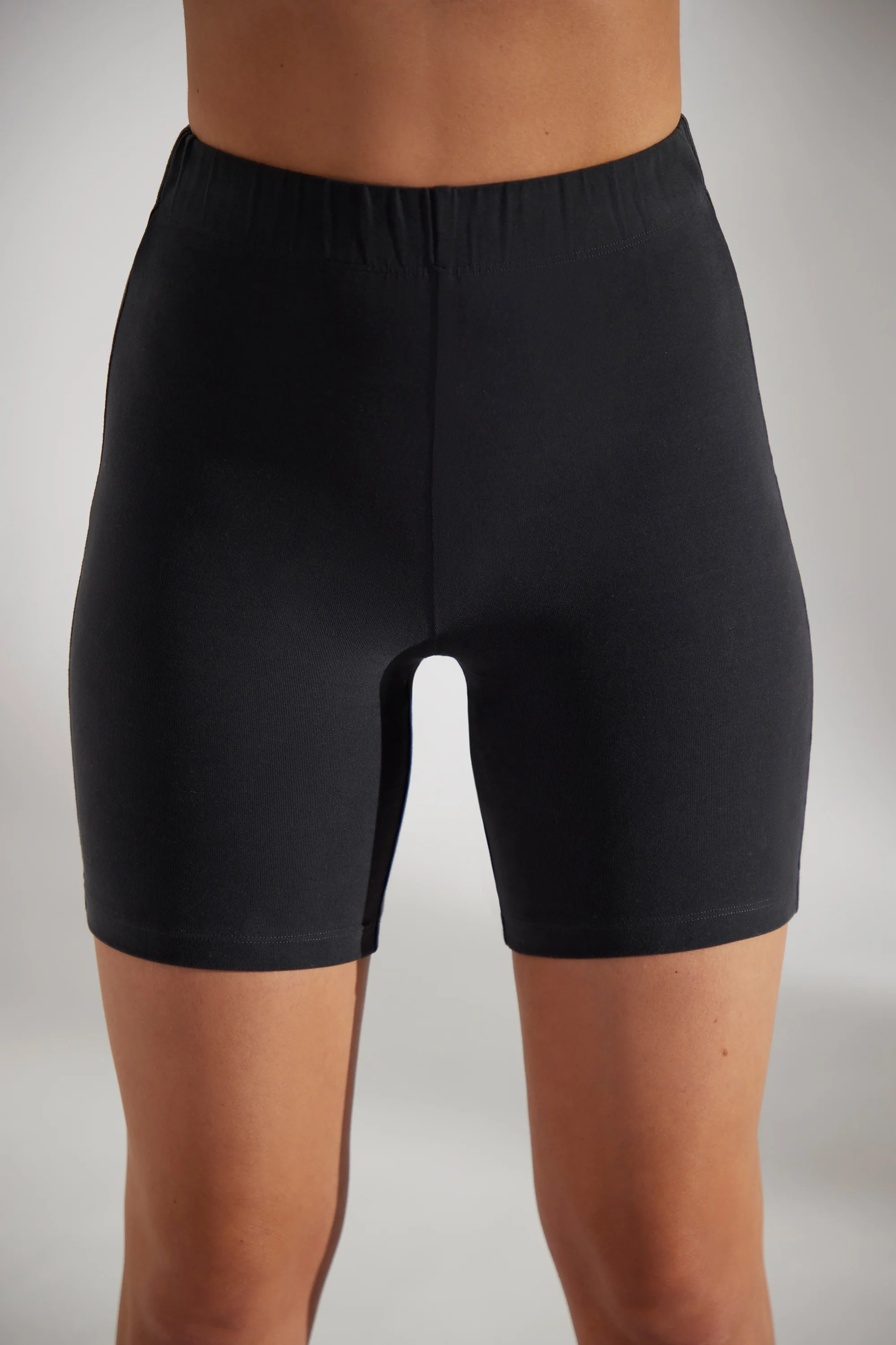 Soft Cotton Biker Shorts in Black - Image 6