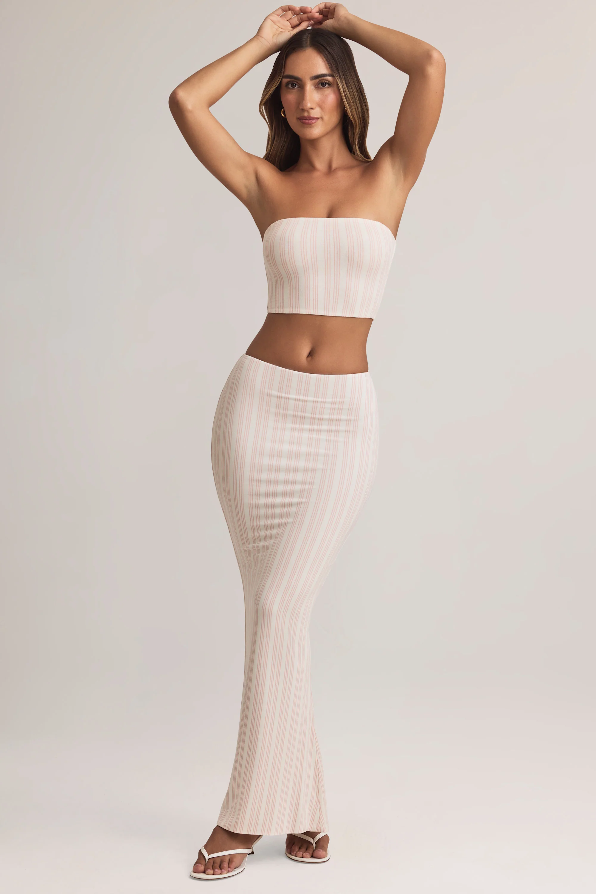 Modal Mid-Rise Maxi Skirt in Stripe Print - Image 5