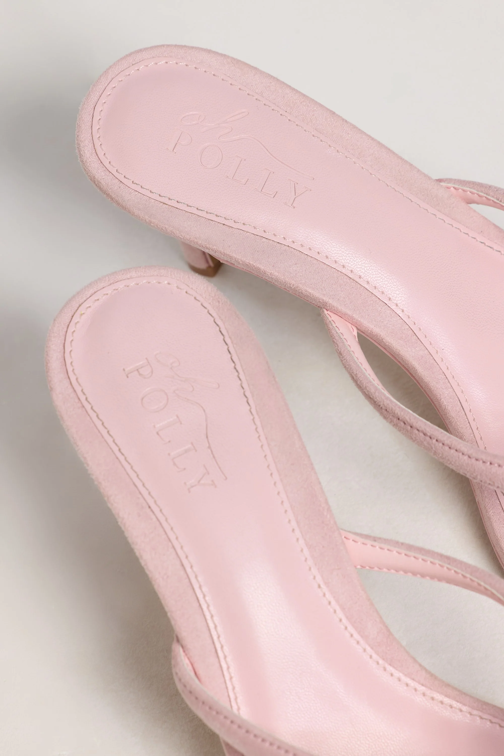 Heeled Thong Sandals in Pink - Image 2