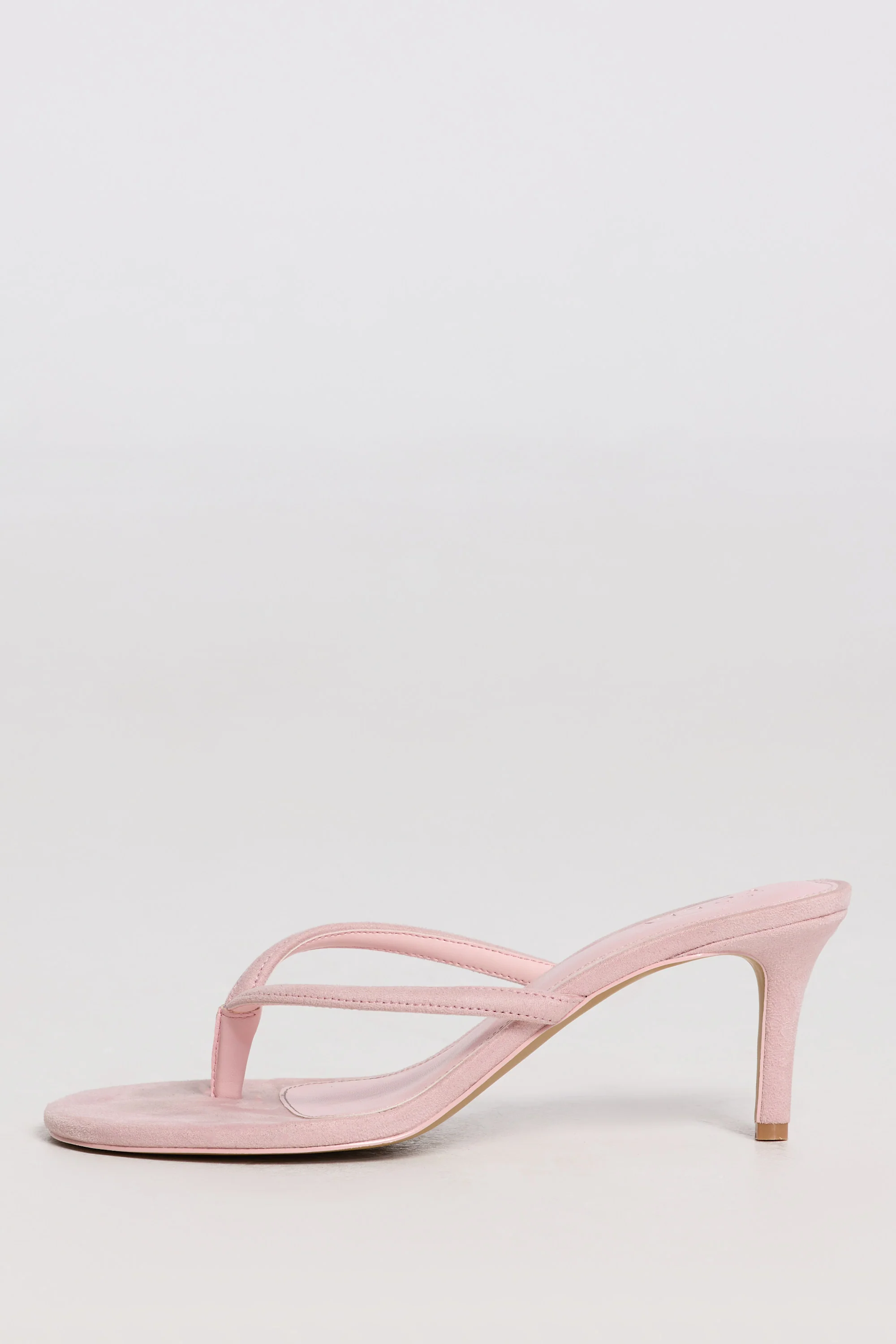 Heeled Thong Sandals in Pink - Image 4