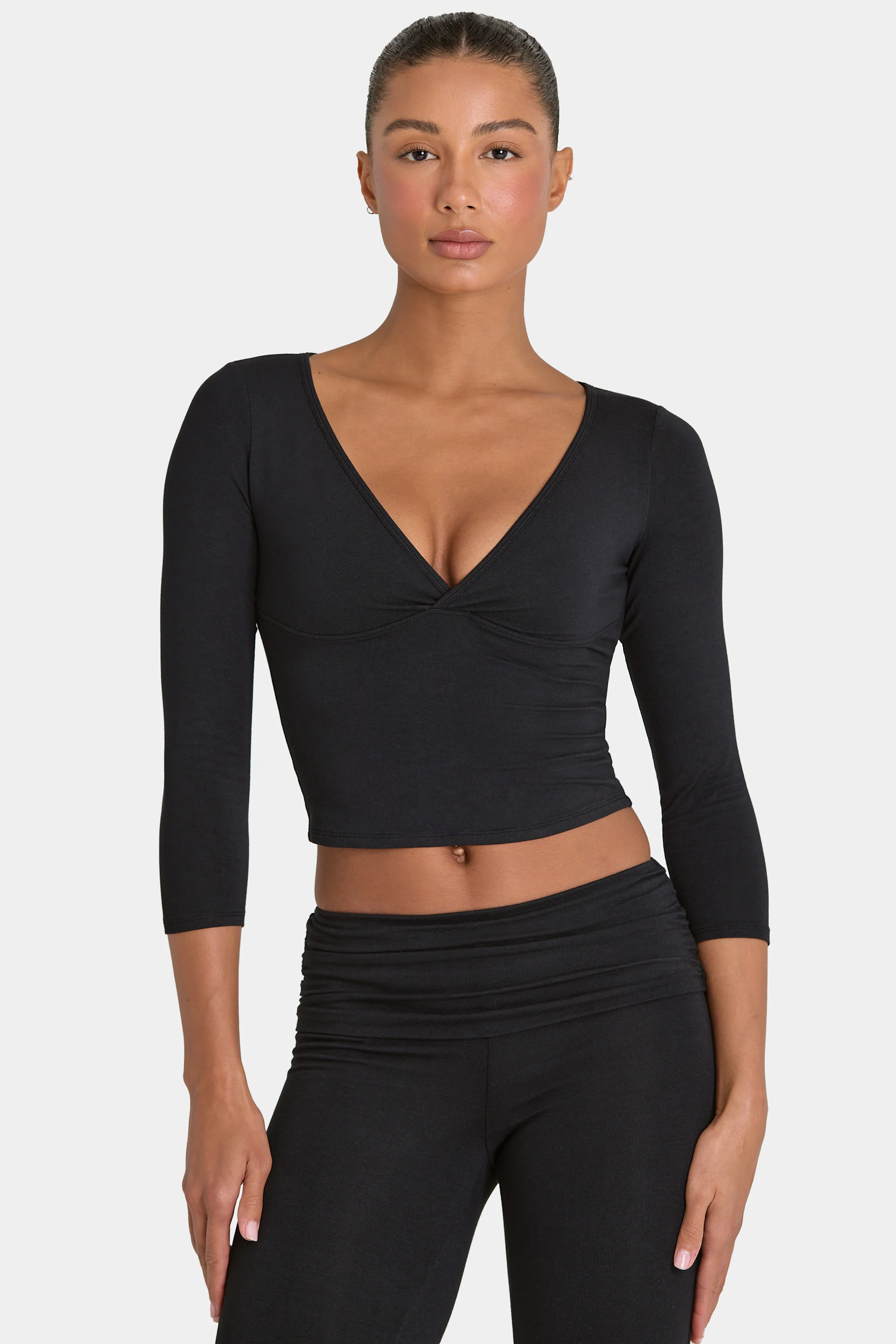 ButterCloud™ Crop Top in Black
