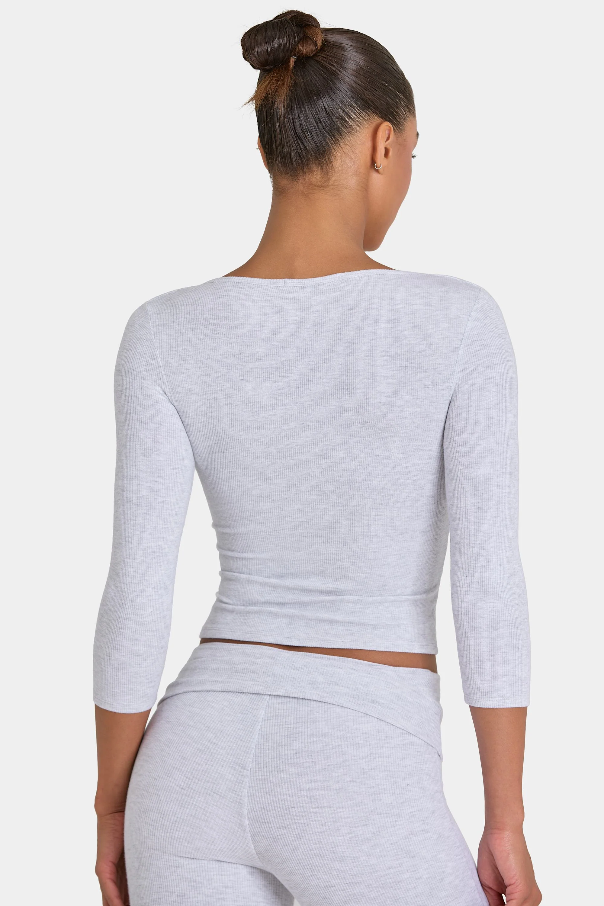 ButterCloud™ Crop Top in Grey Marl - Image 2
