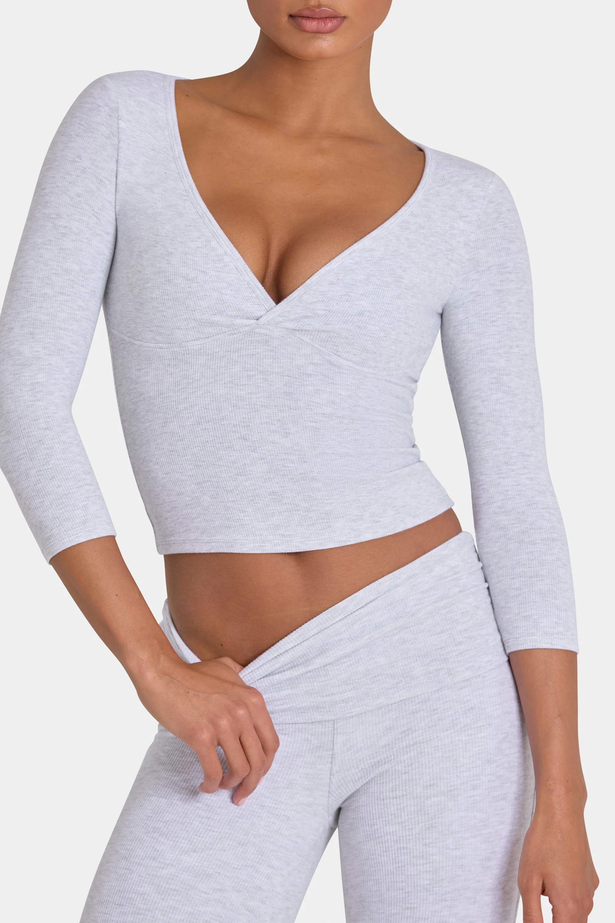 ButterCloud™ Crop Top in Grey Marl - Image 5