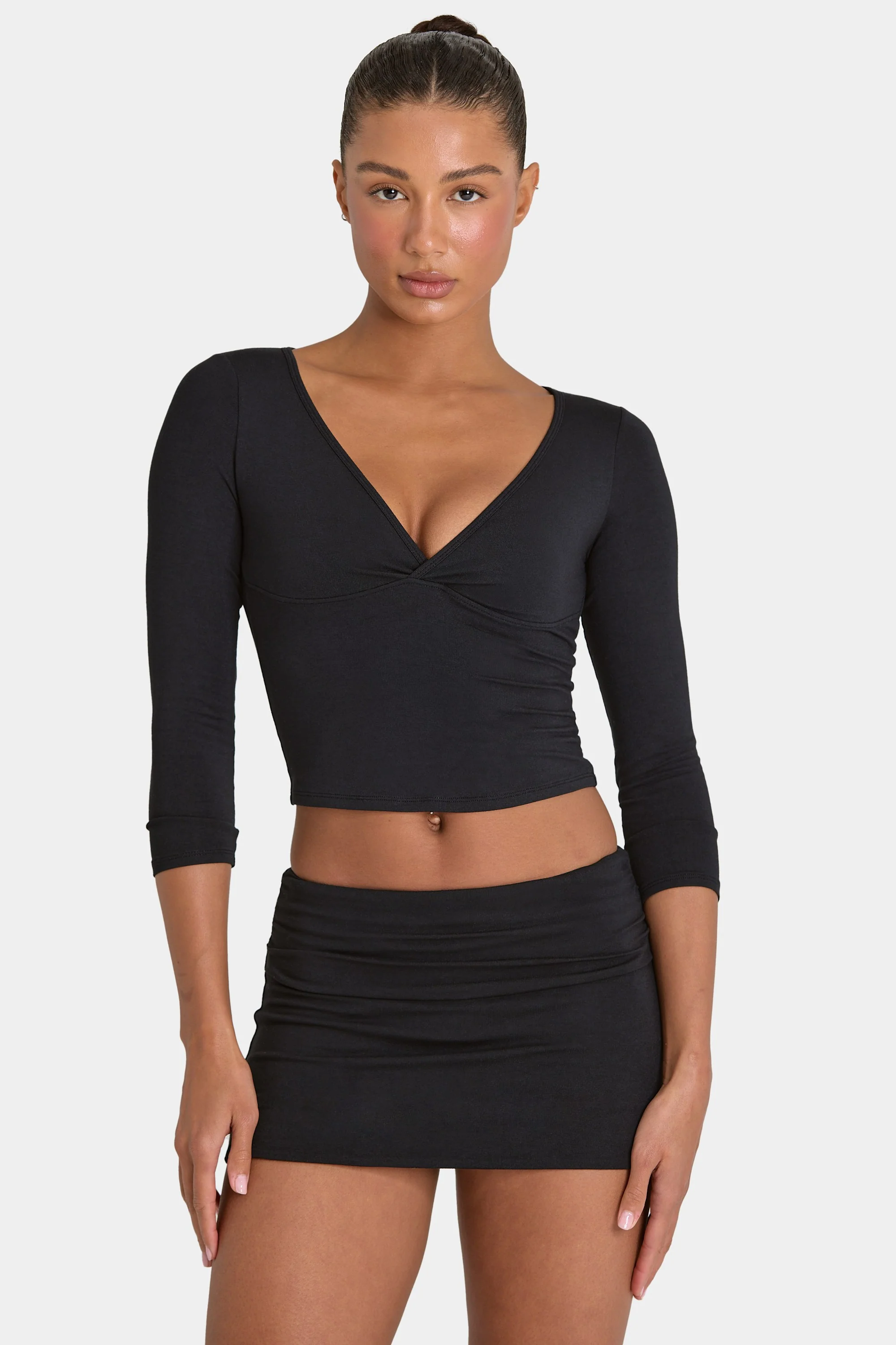 ButterCloud™ Mid-Rise Skort in Black - Image 5