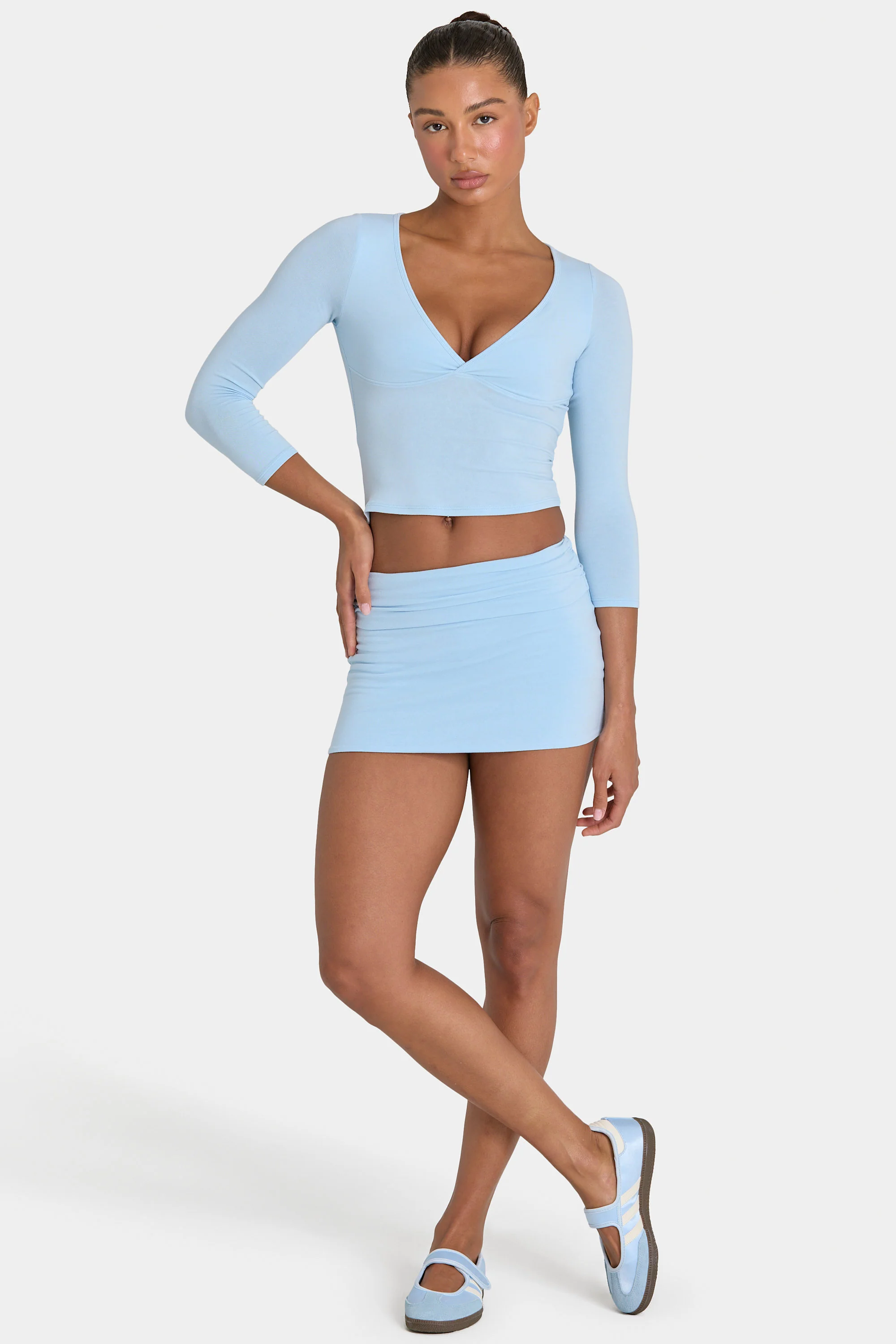 ButterCloud™ Mid-Rise Skort in Sky