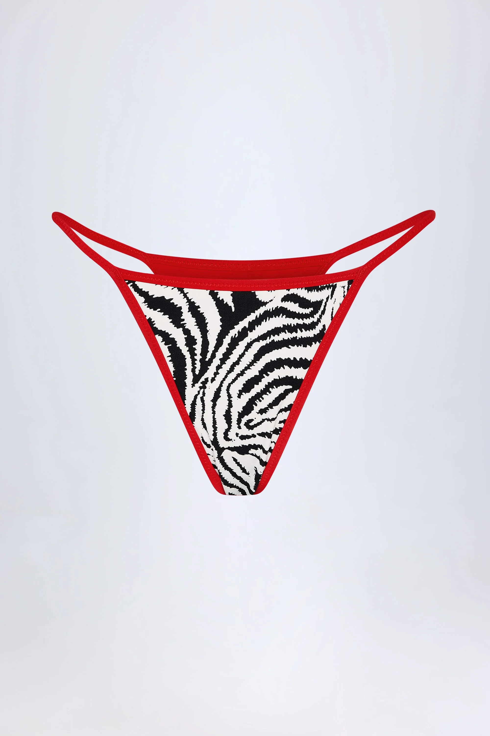 Thong Bikini Bottoms in Zebra Print - Image 11