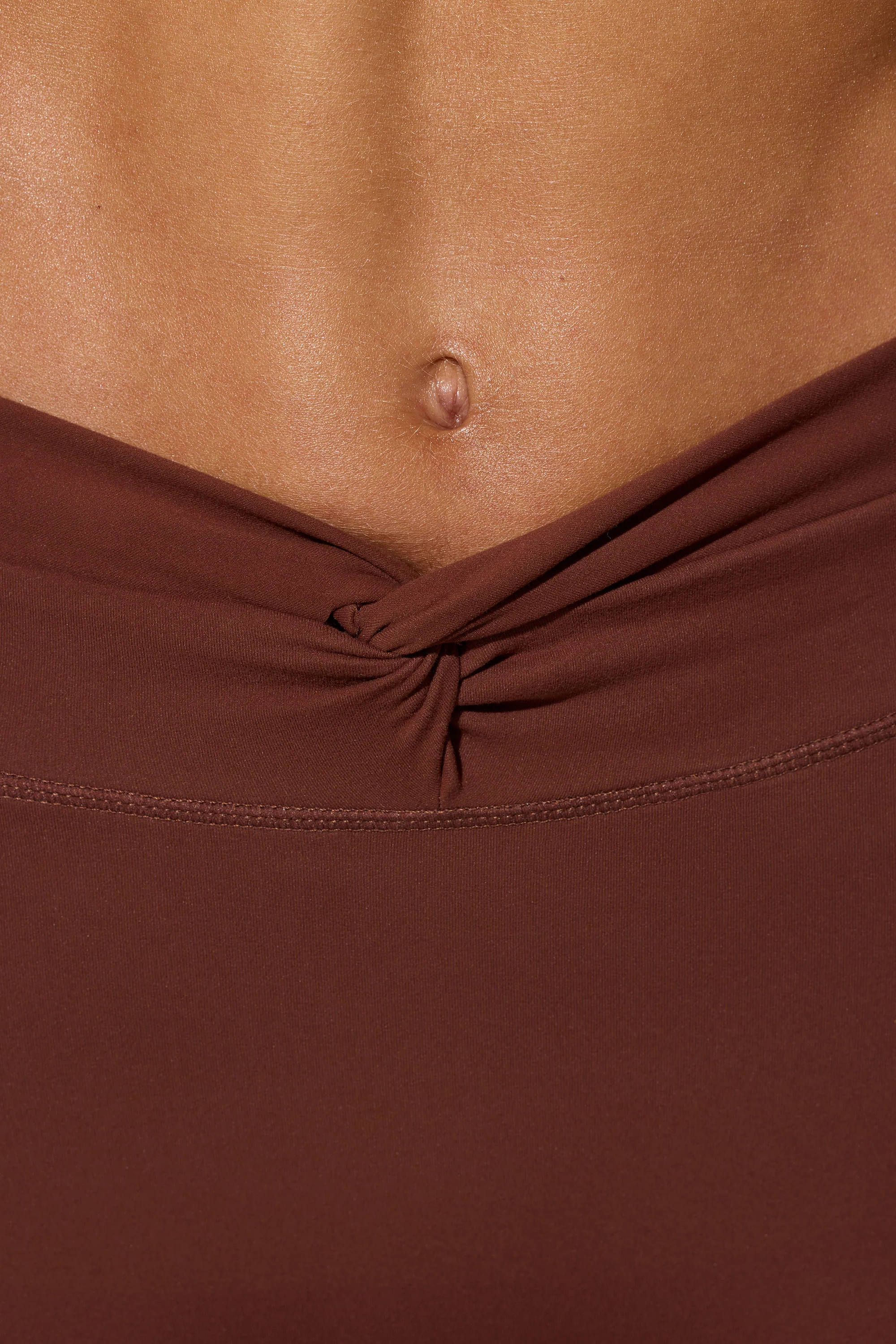 Full Length Leggings with Pockets in Brown - Image 4