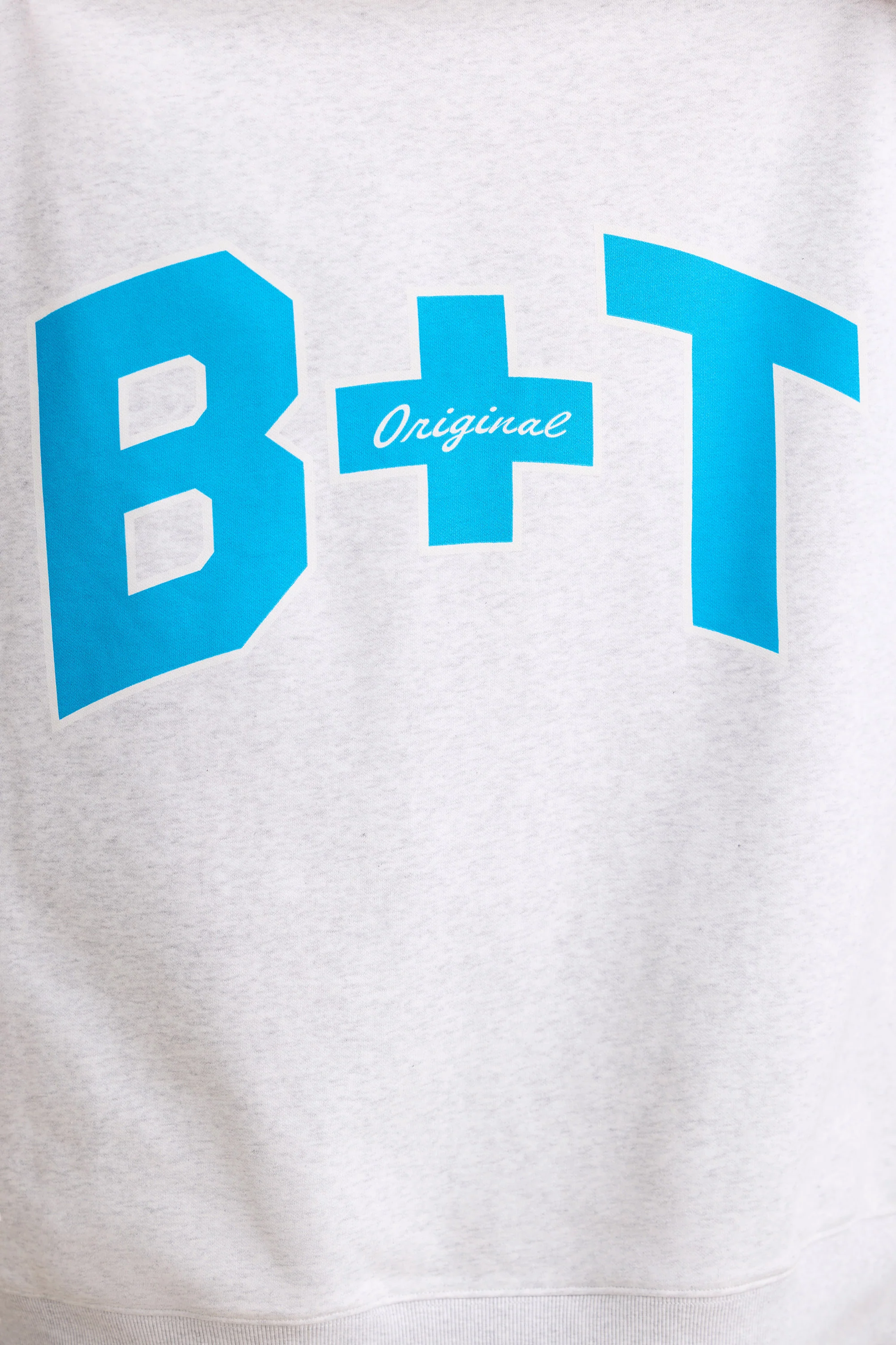 Oversized Crew Neck Sweatshirt in Grey Marl - Image 4