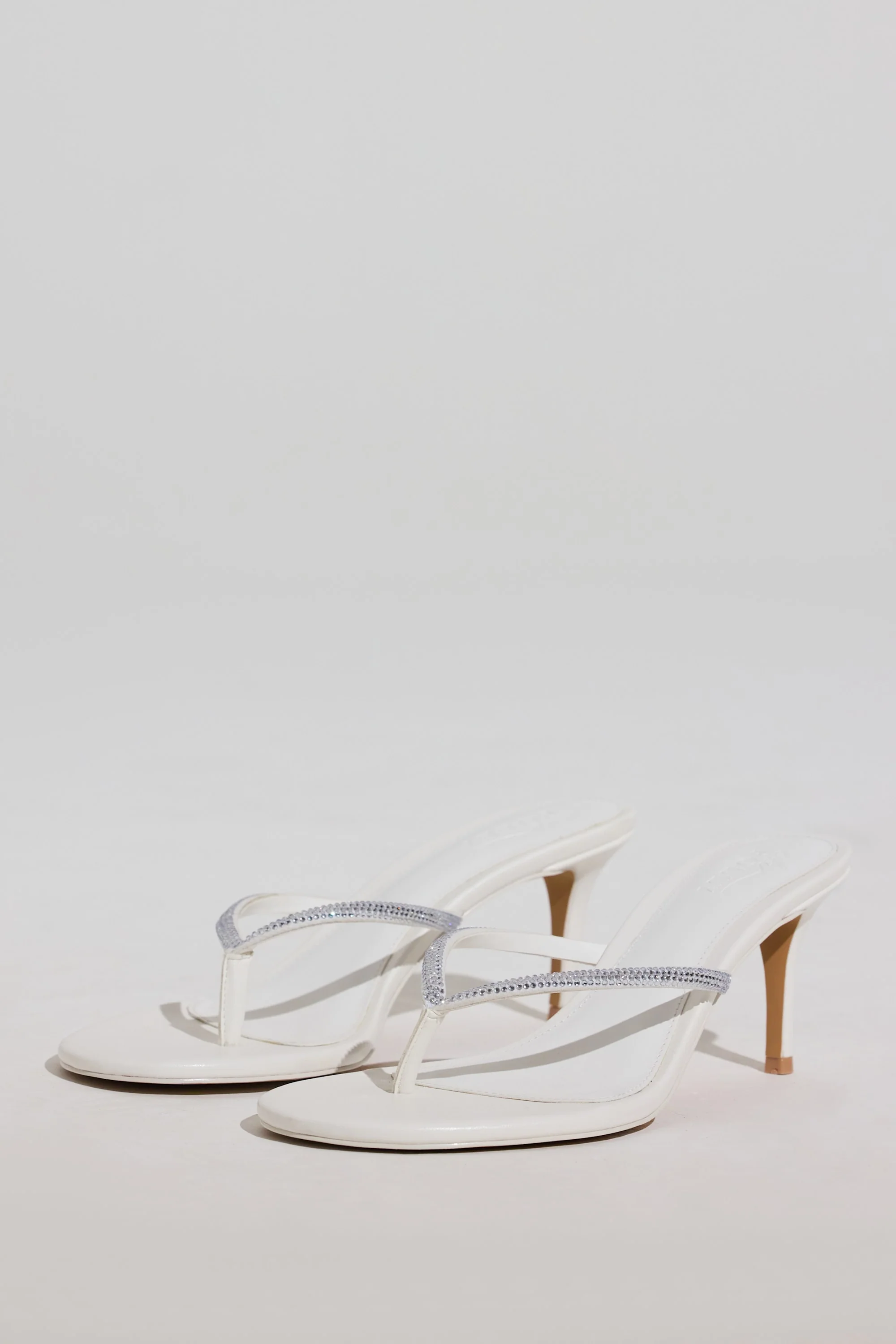 Heeled Sandal in White