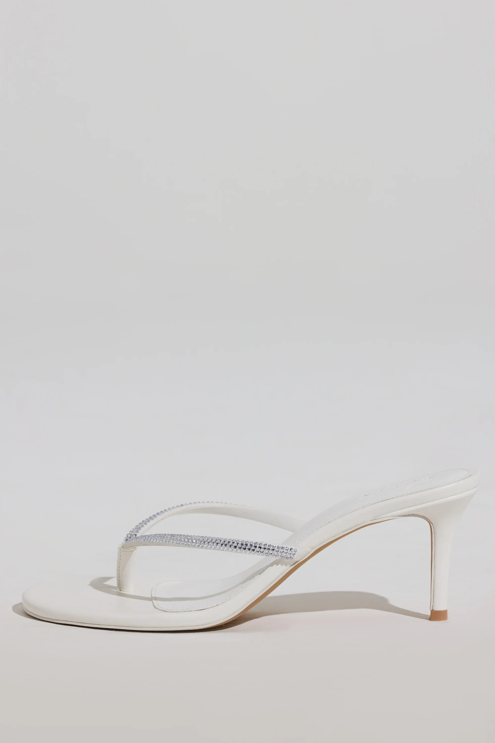 Heeled Sandal in White - Image 3