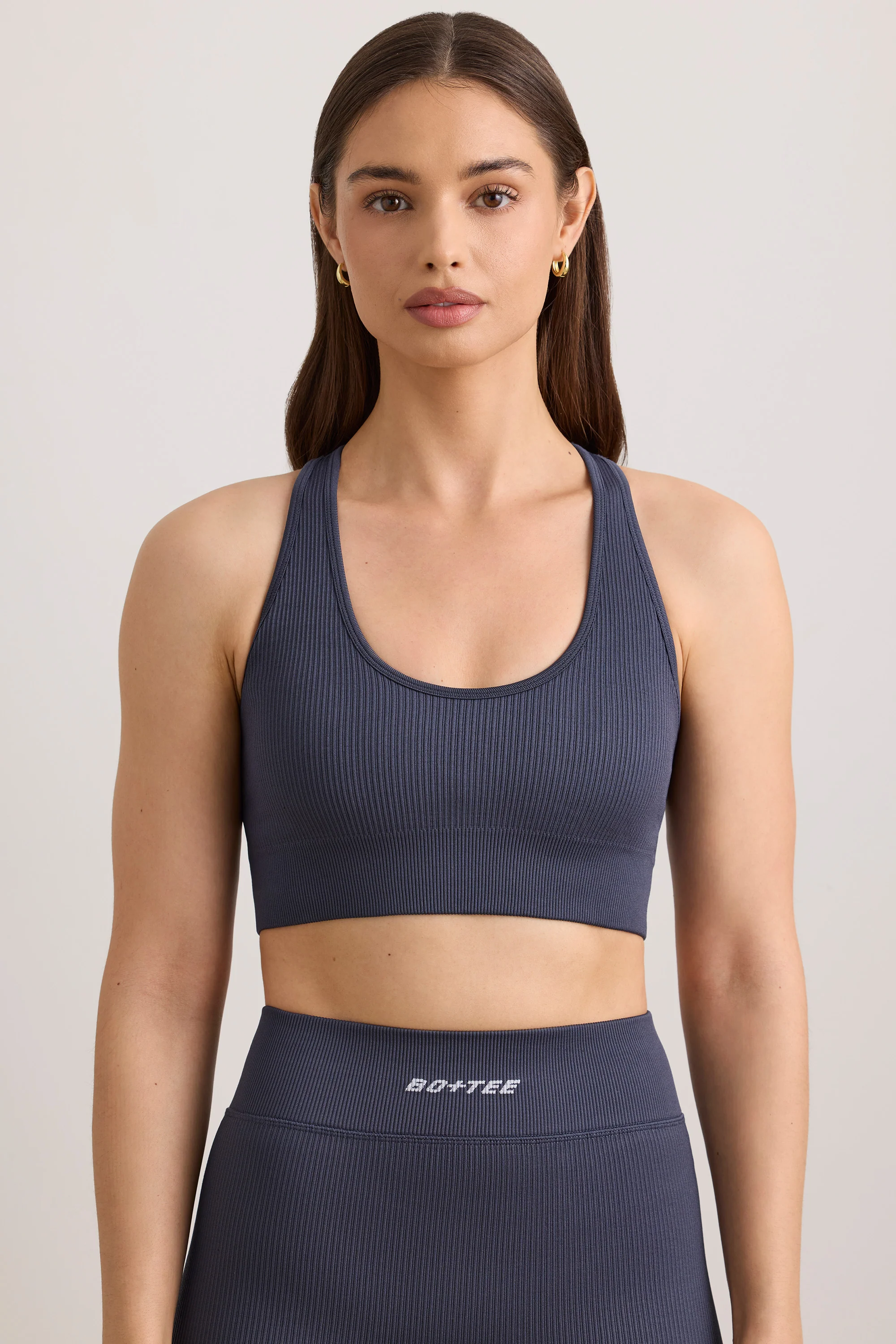 FlexiRib Racerback Sports Bra in Indigo Slate - Image 5