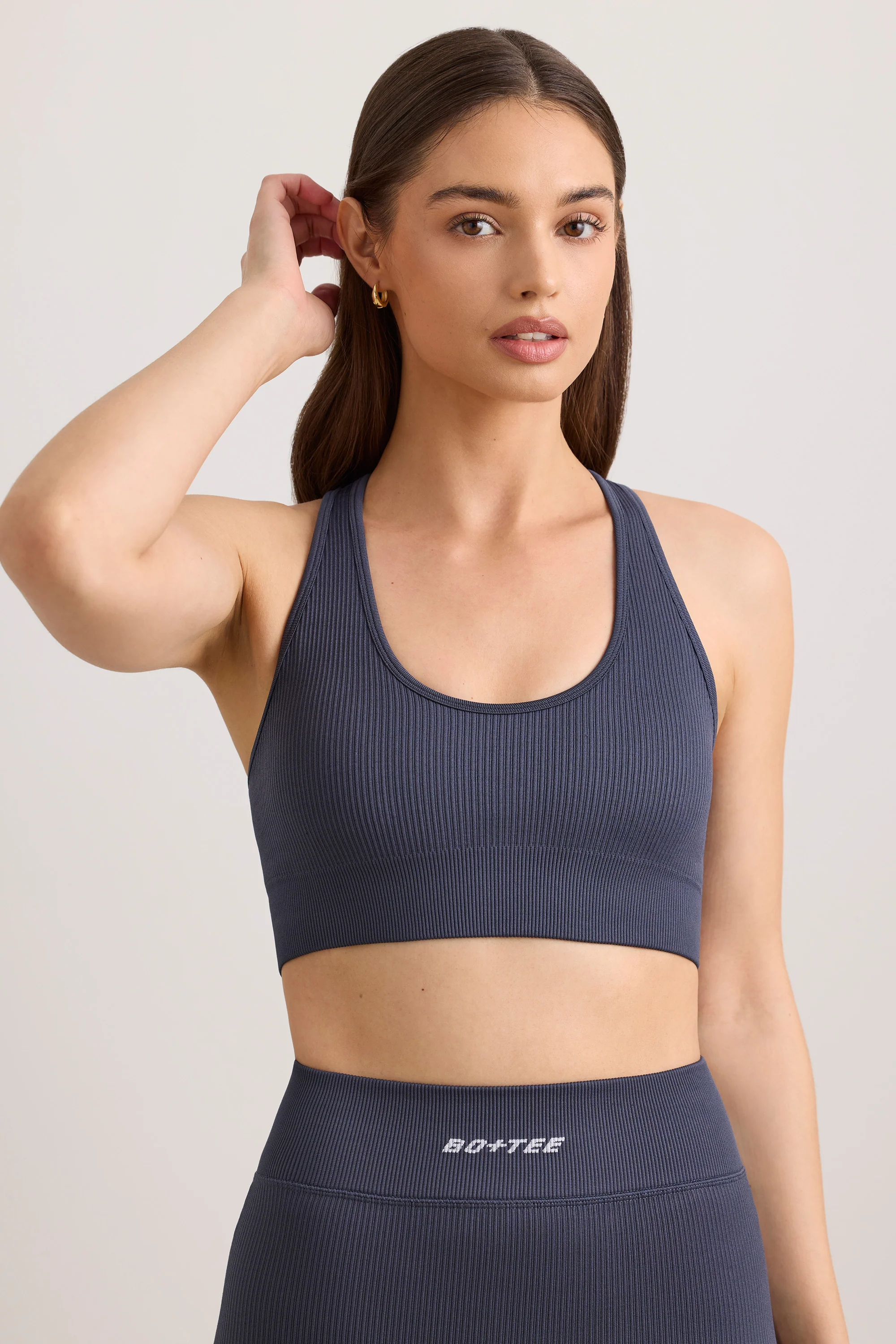 FlexiRib Racerback Sports Bra in Indigo Slate - Image 6