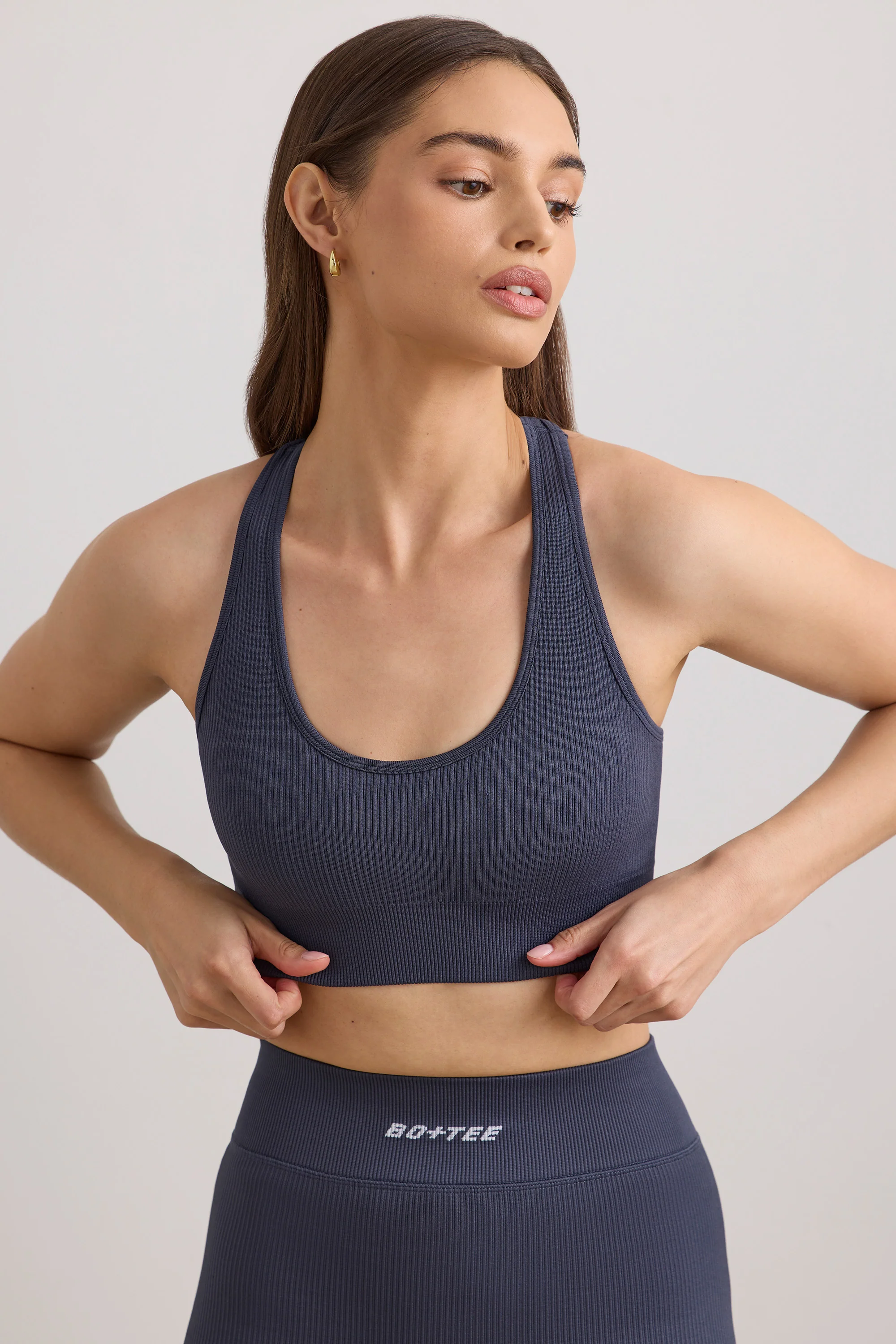 FlexiRib Racerback Sports Bra in Indigo Slate - Image 8