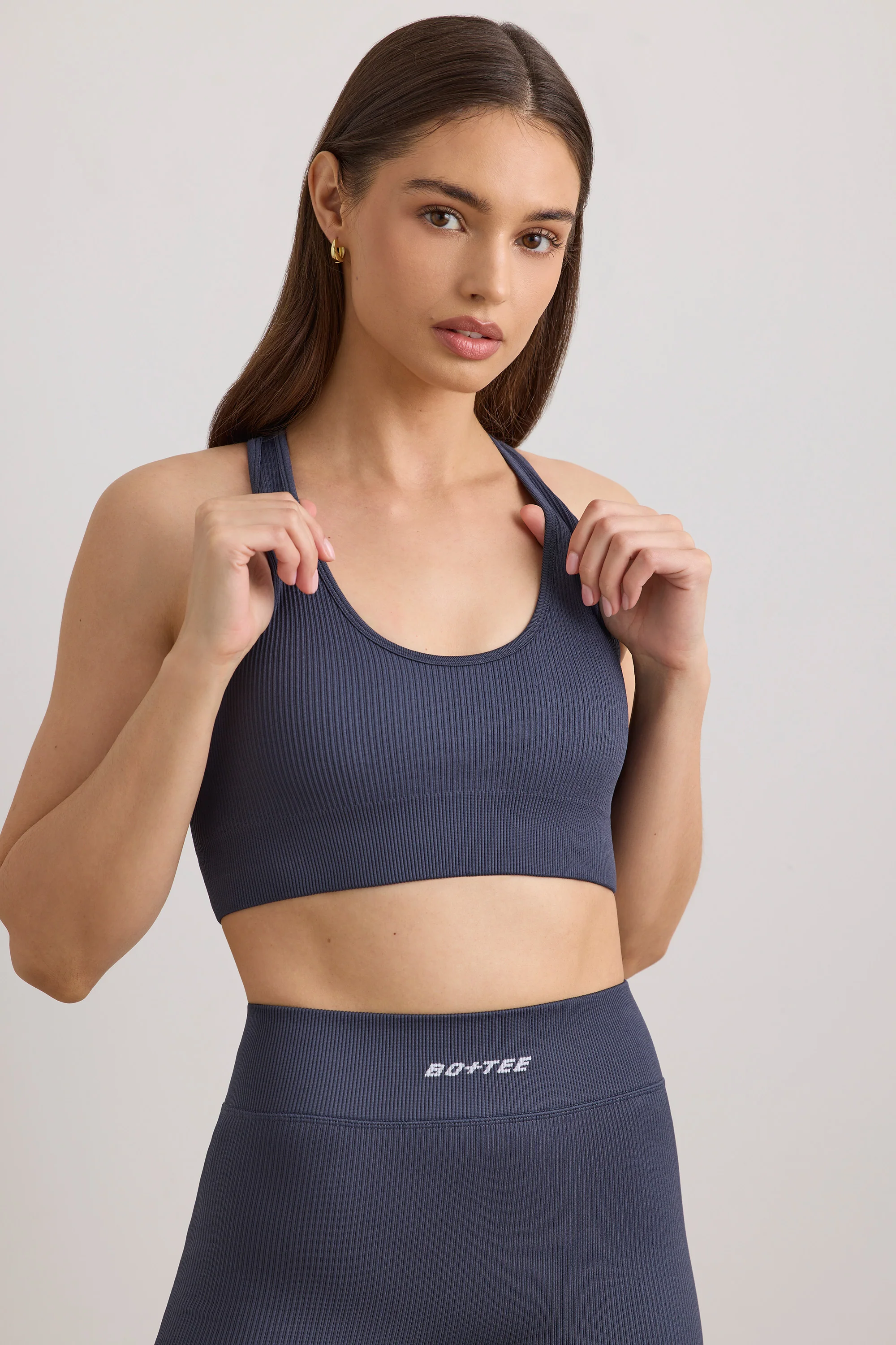 FlexiRib Racerback Sports Bra in Indigo Slate - Image 9