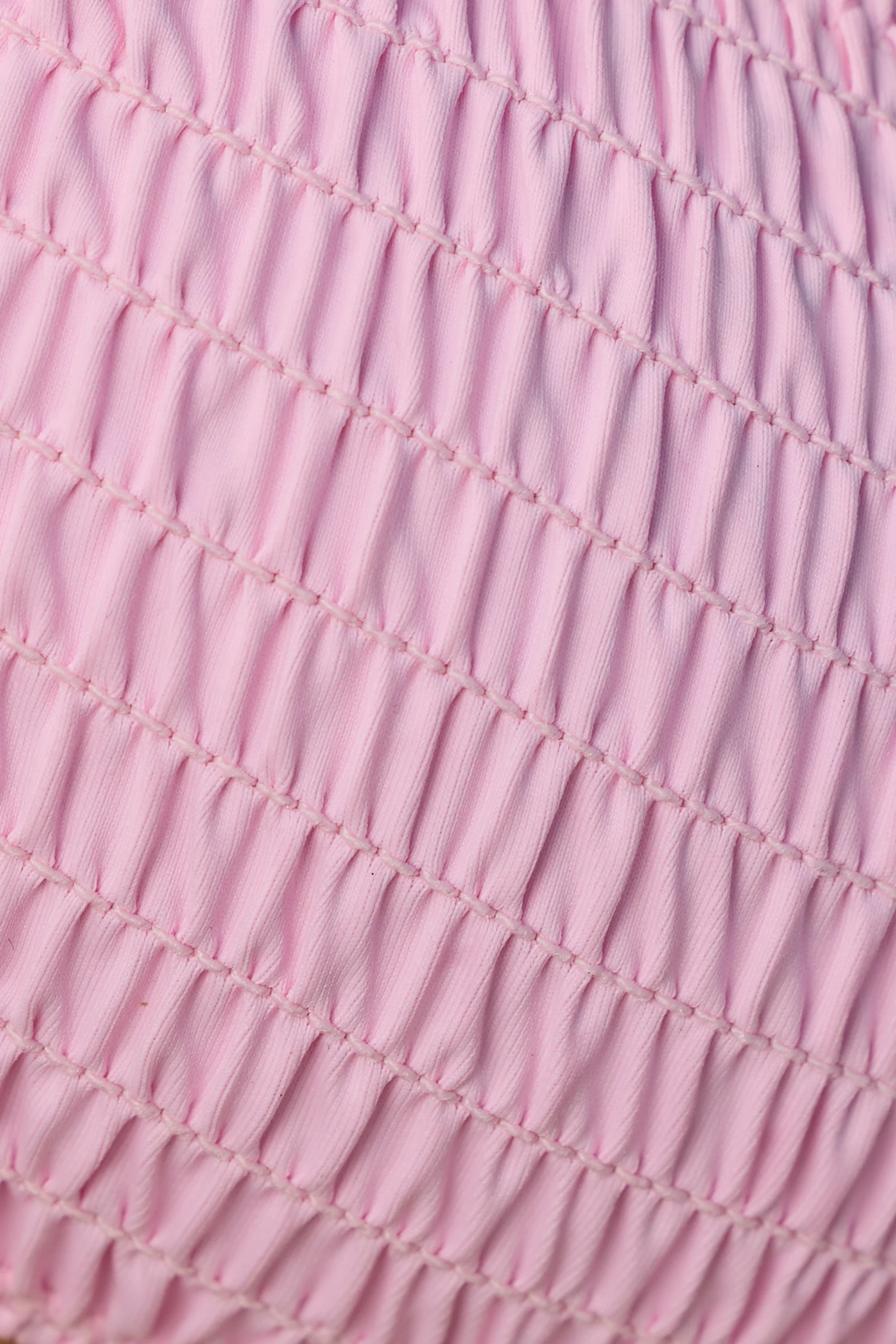 Strappy Bandeau Bikini Top in Ballerina Pink - Image 4