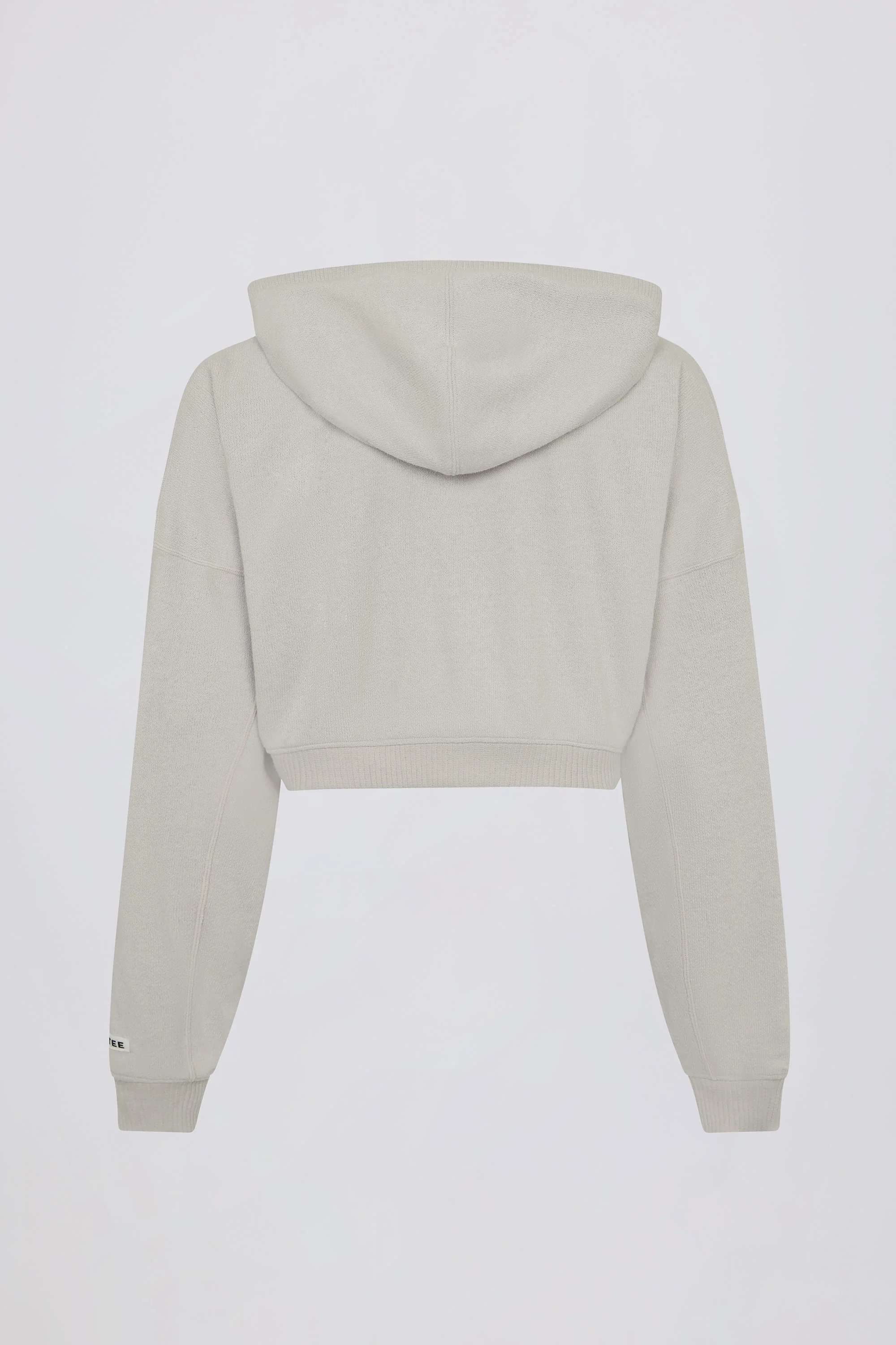 Lightweight Knit V-Neck Oversized Jumper in Light Grey - Image 5