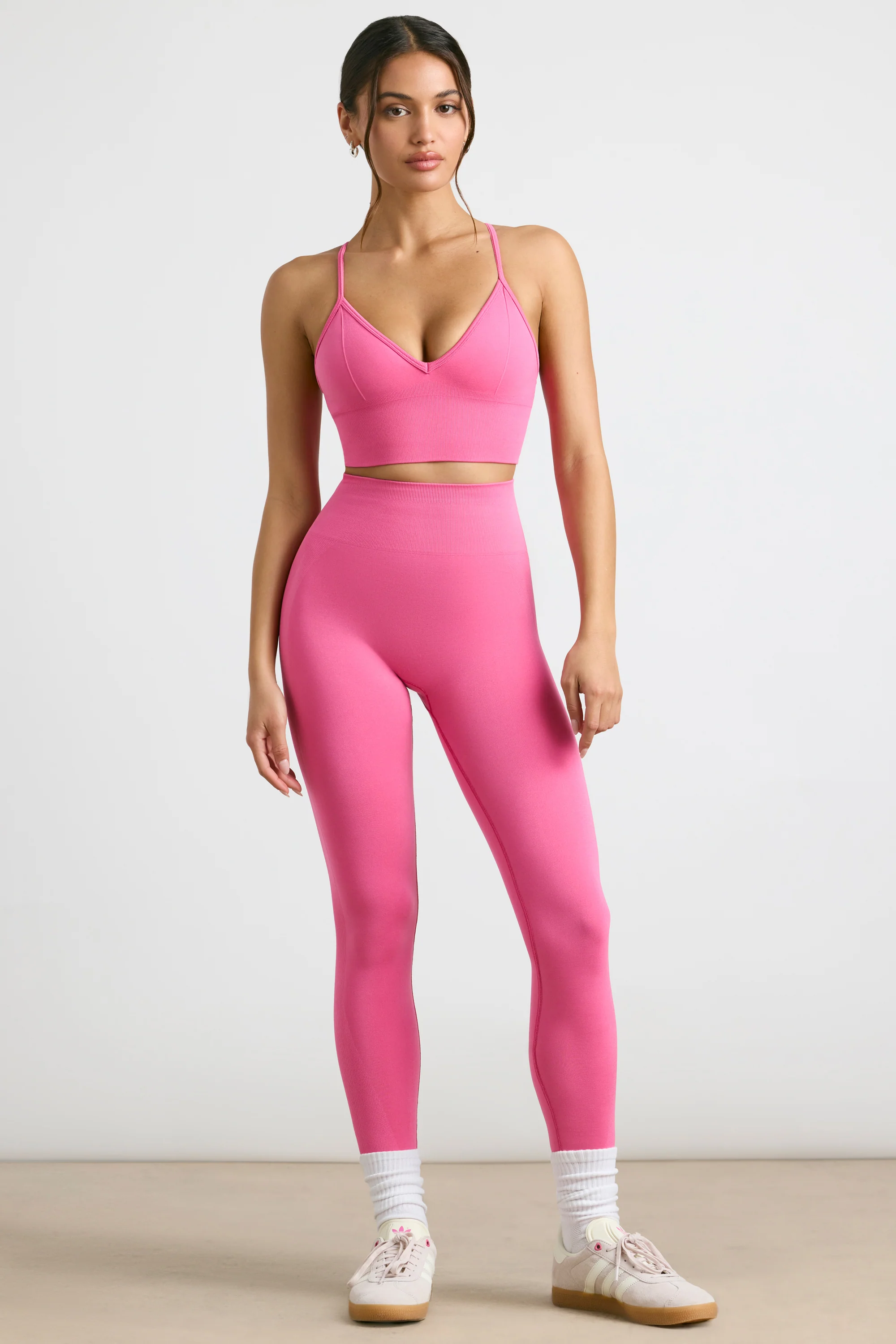 Define Luxe High-Waist Leggings in Hot Pink - Image 5