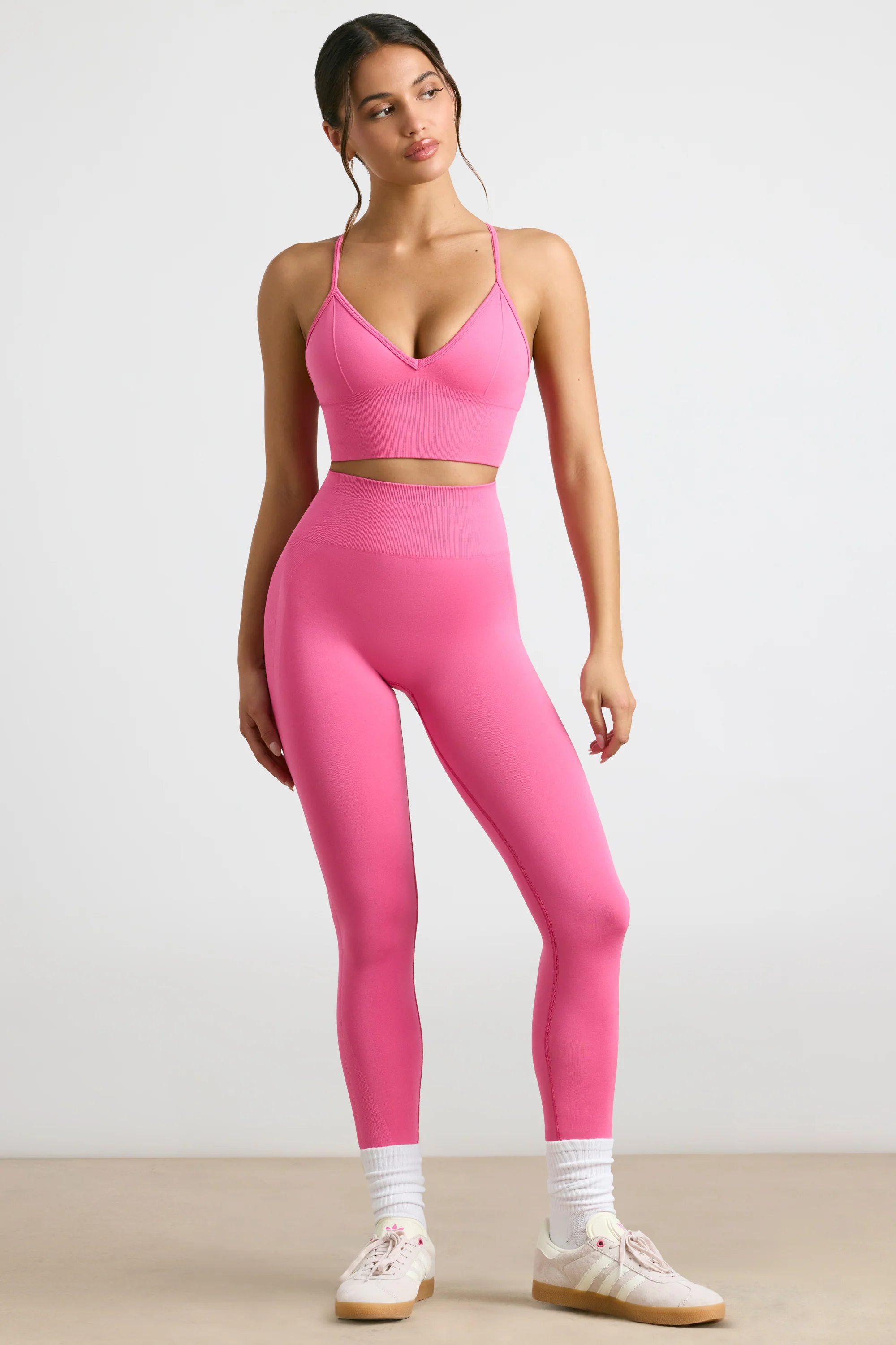 Define Luxe High-Waist Leggings in Hot Pink - Image 6