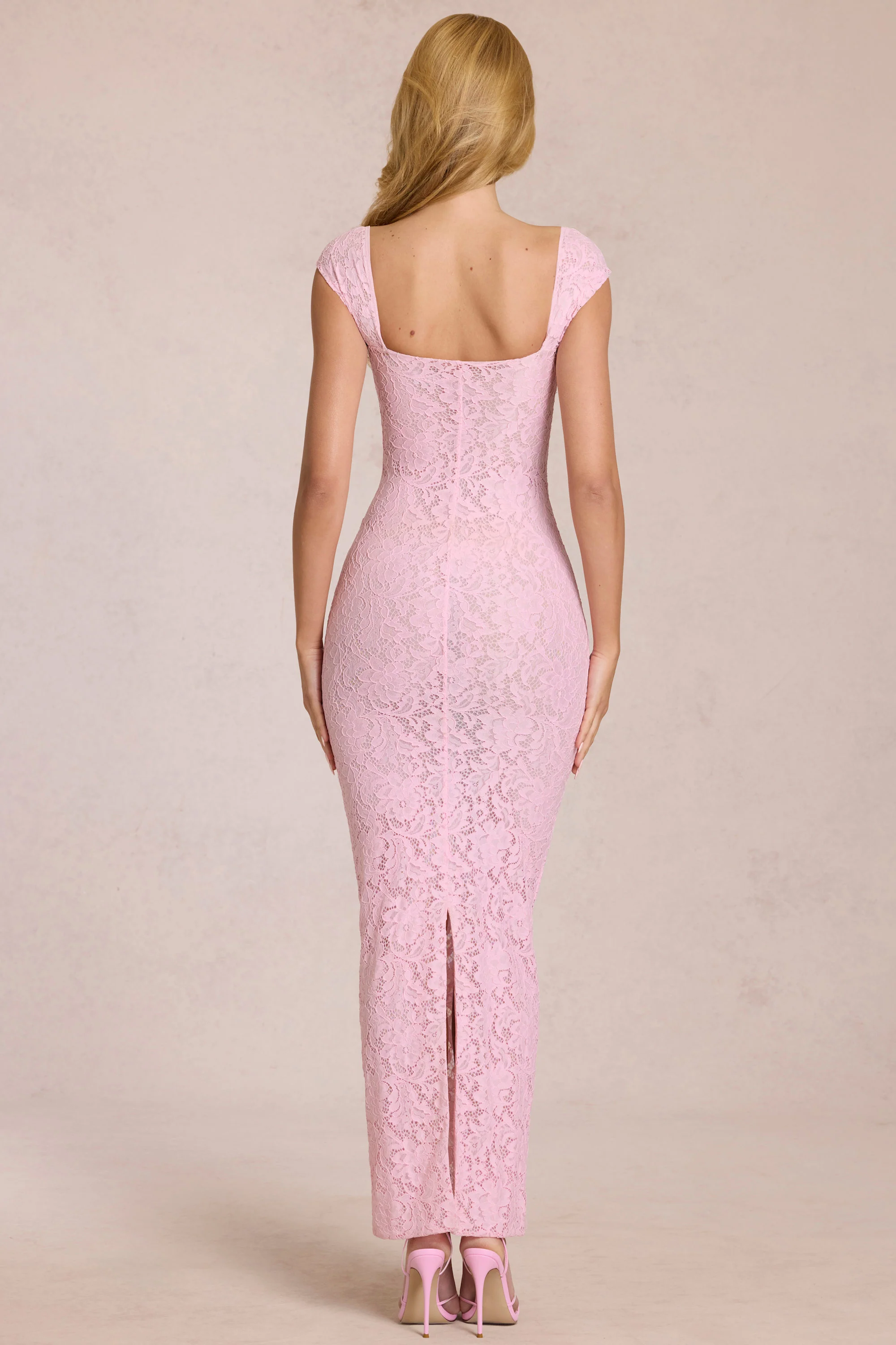 Sweetheart-Neck Maxi Dress in Blossom Pink - Image 6
