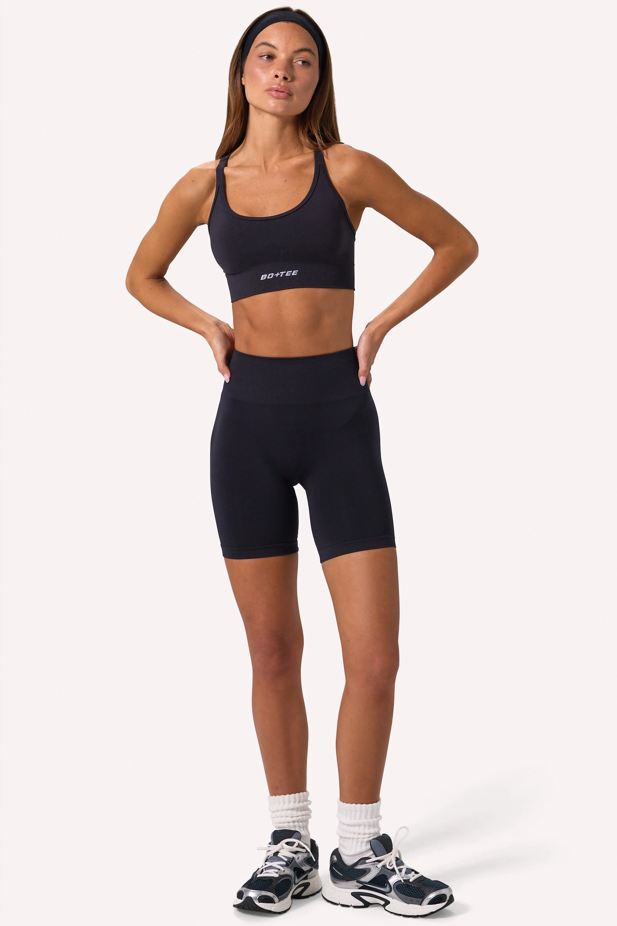 Define Luxe High-Waist Biker Shorts in Black - Image 4