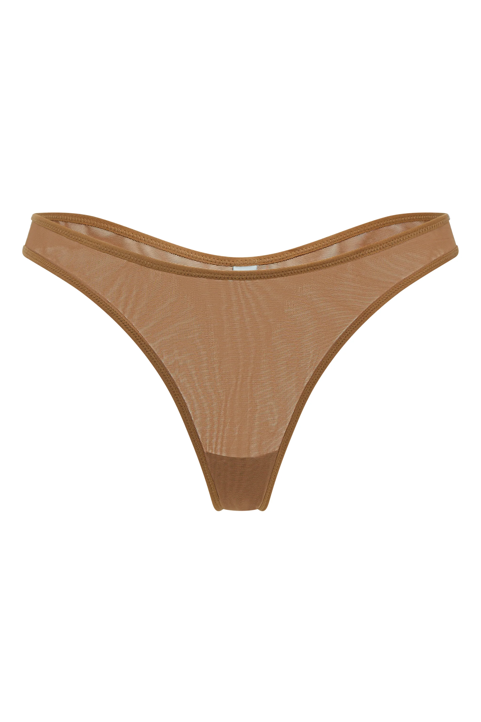 Soft Mesh Thong in Almond - Image 2