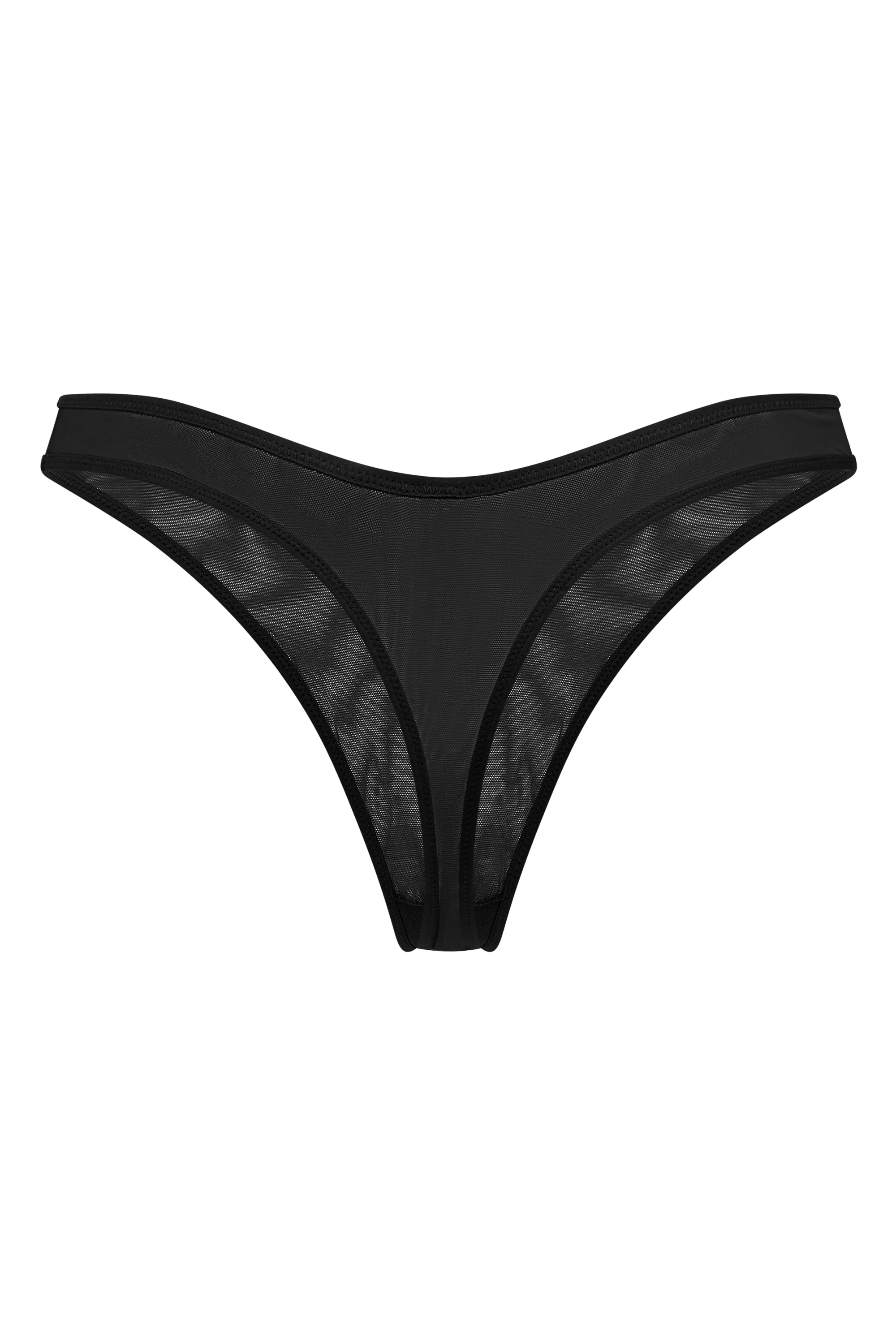 Soft Mesh Thong in Black - Image 6