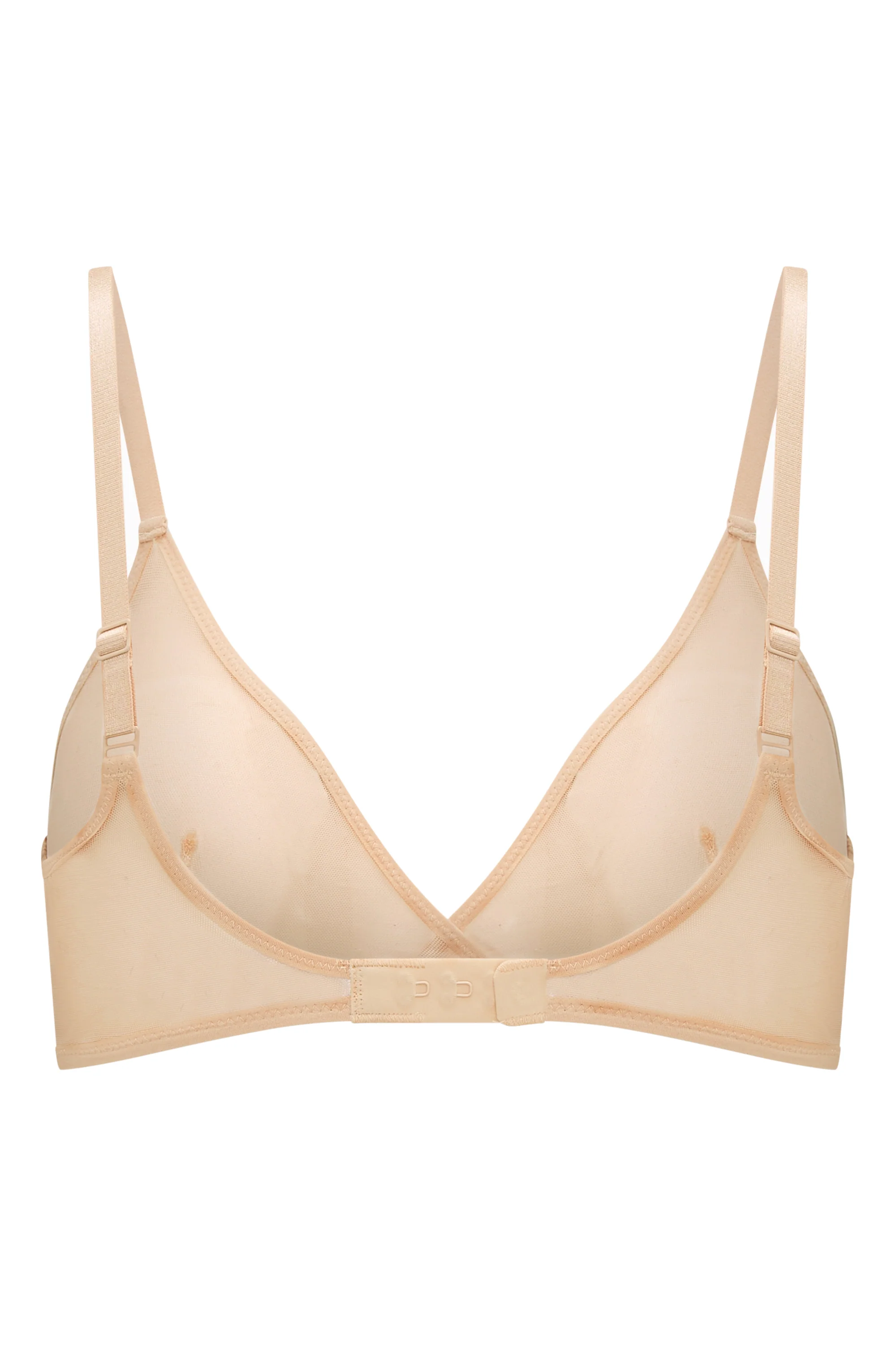 Soft Mesh Single Layer Triangle Bra in Beige - Image 7