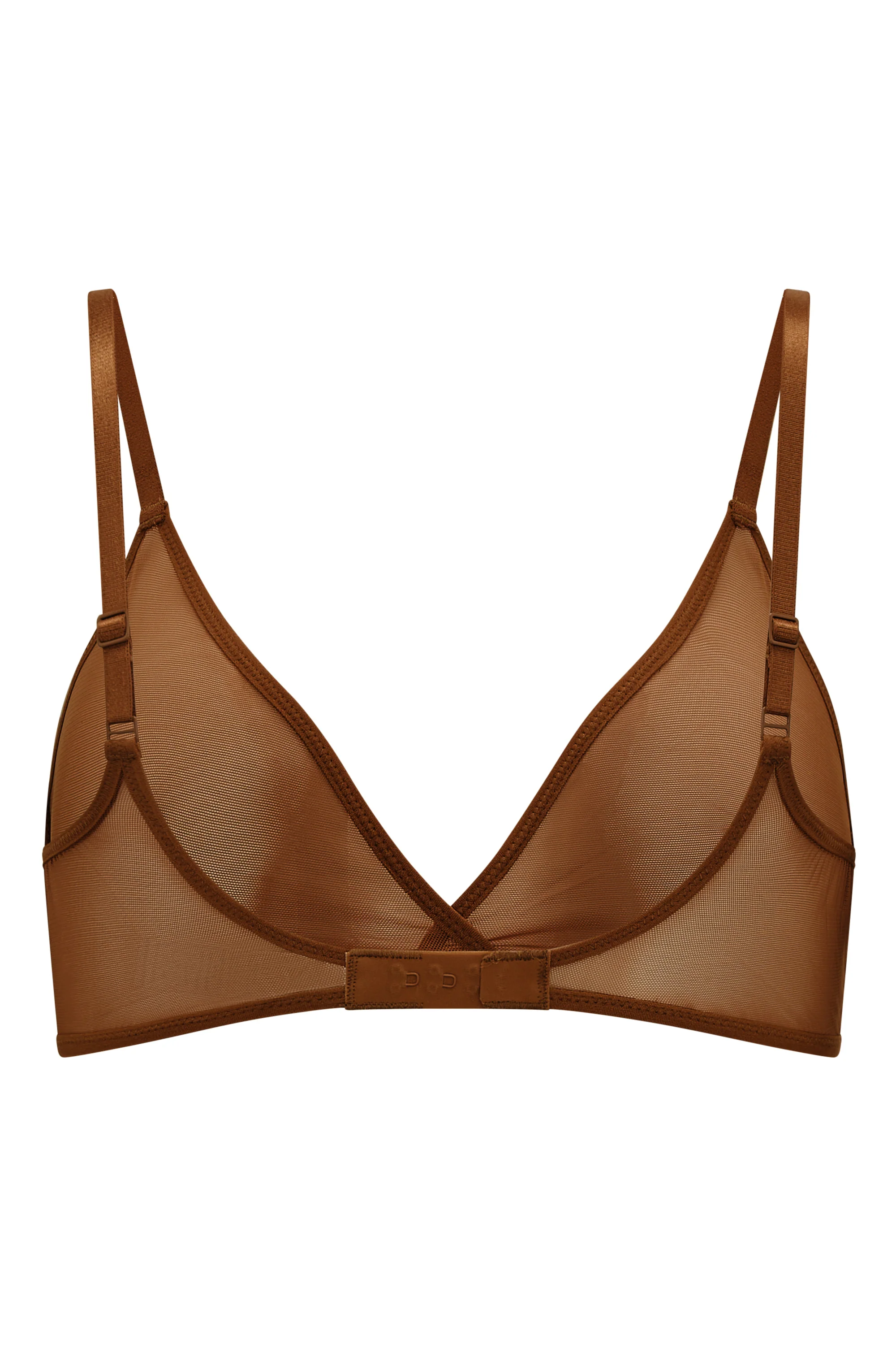 Soft Mesh Single Layer Triangle Bra in Chestnut - Image 7