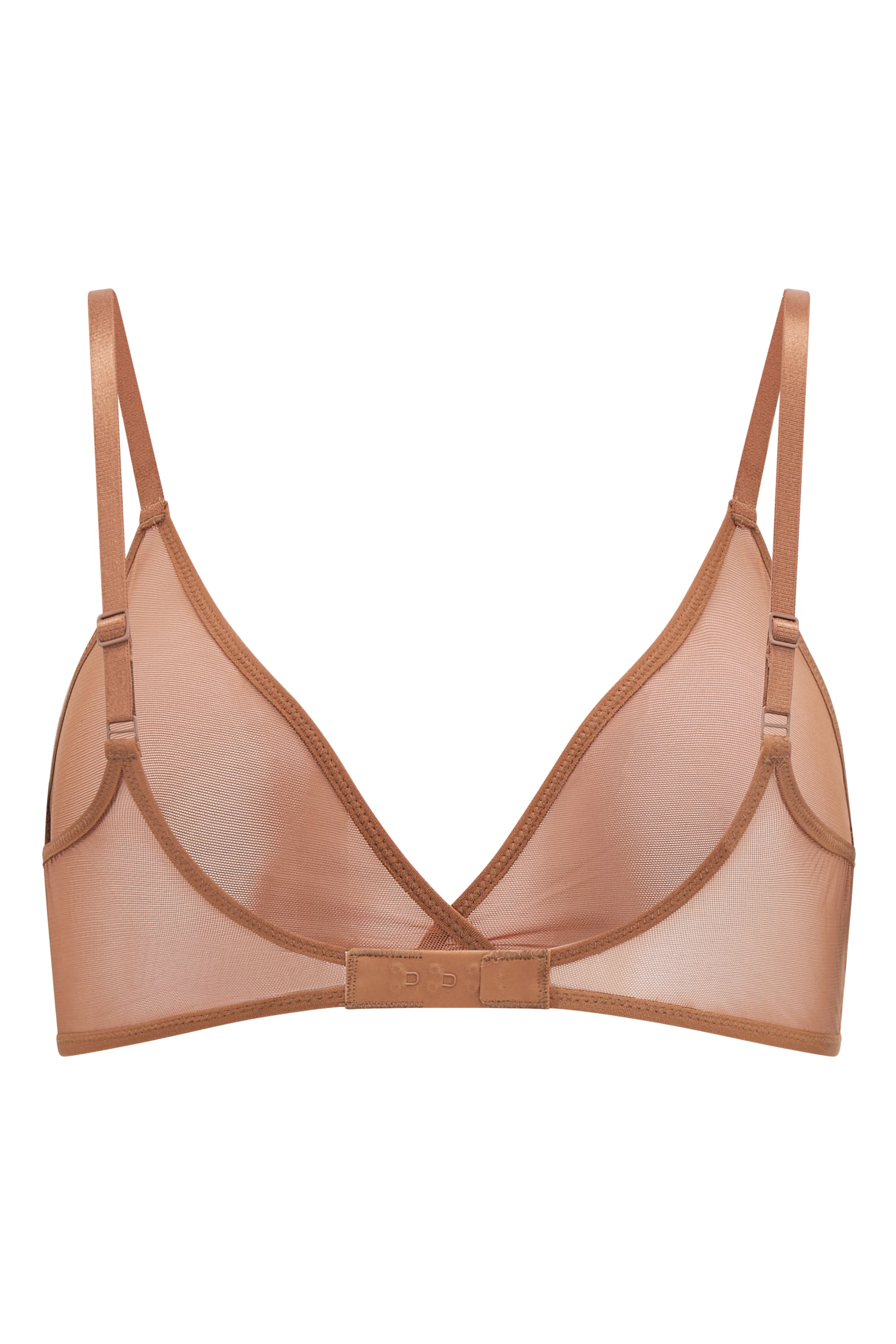 Soft Mesh Single Layer Triangle Bra in Honey - Image 7