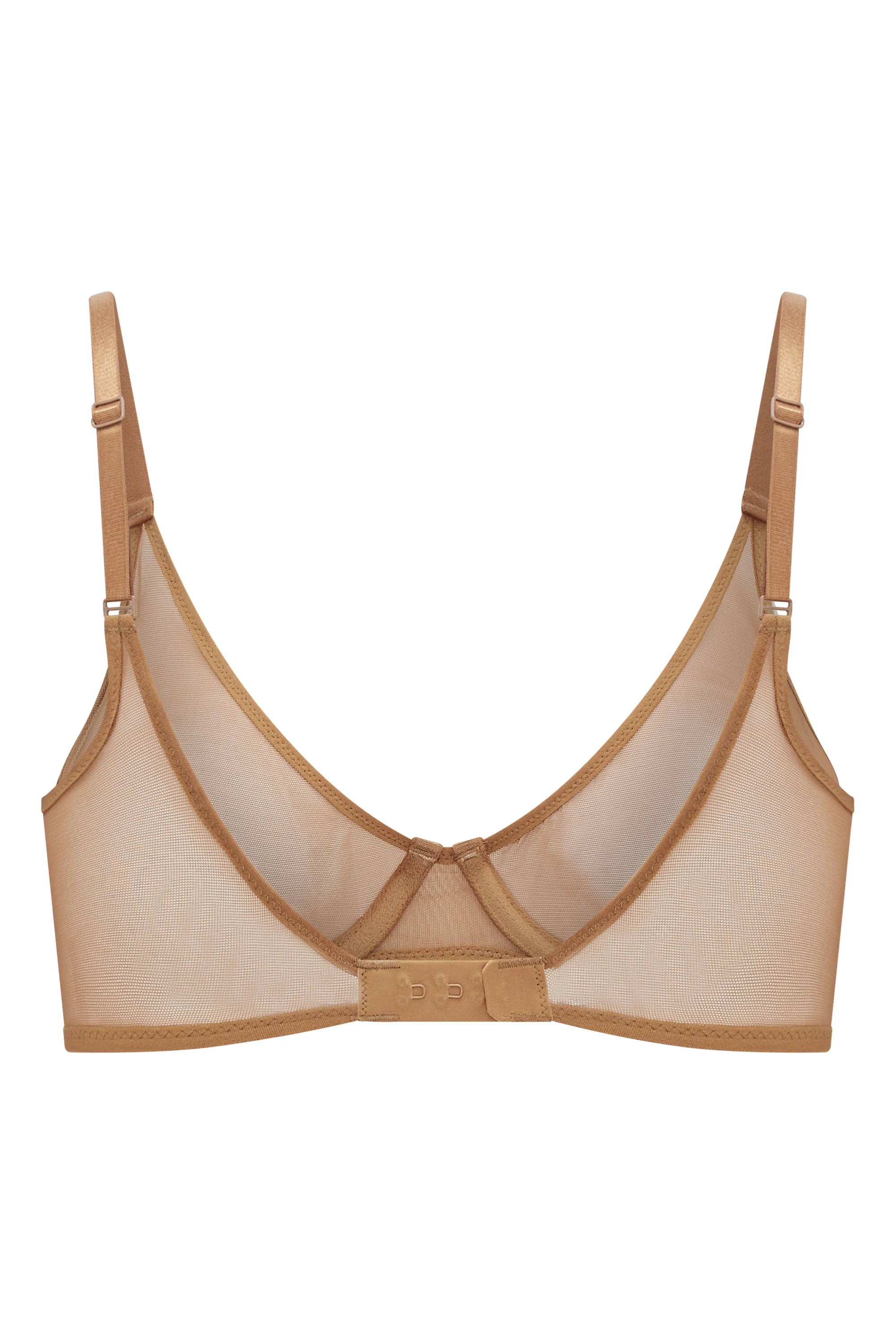 Soft Mesh Single Layer Underwired Bra in Almond - Image 7
