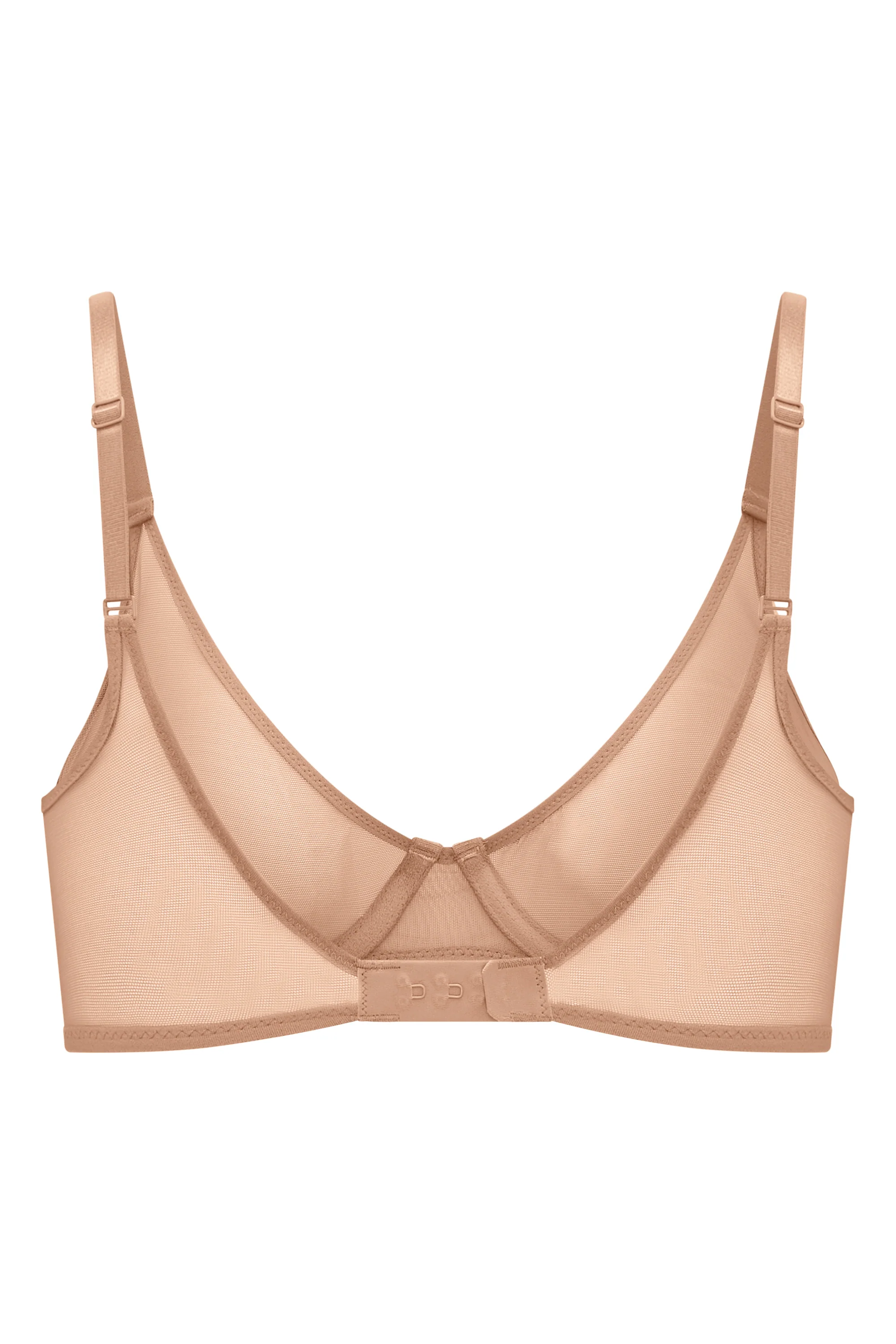 Soft Mesh Single Layer Underwired Bra in Warm Peach - Image 7