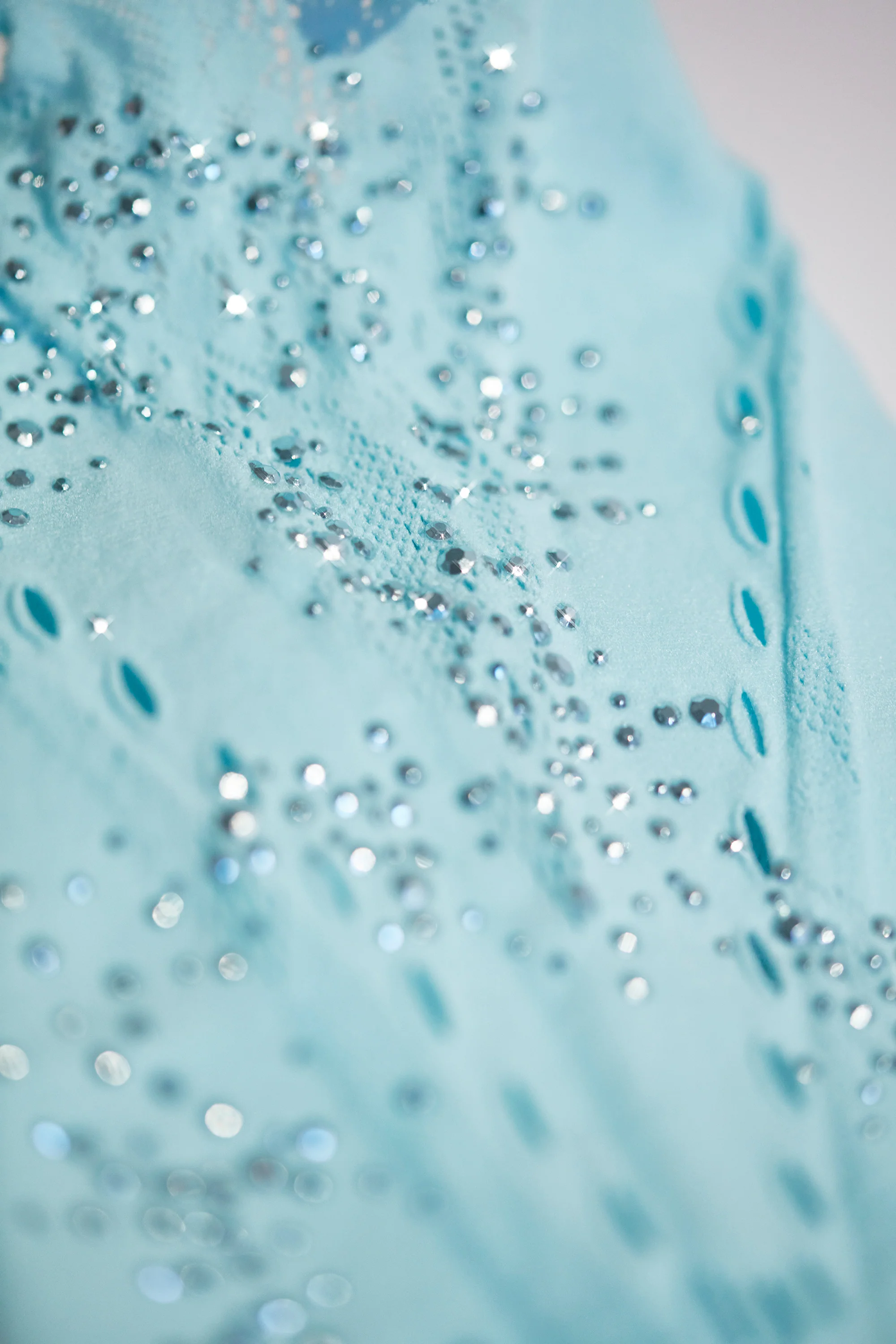 Embellished Mid-Rise Mini Skirt in Ice Blue - Image 4