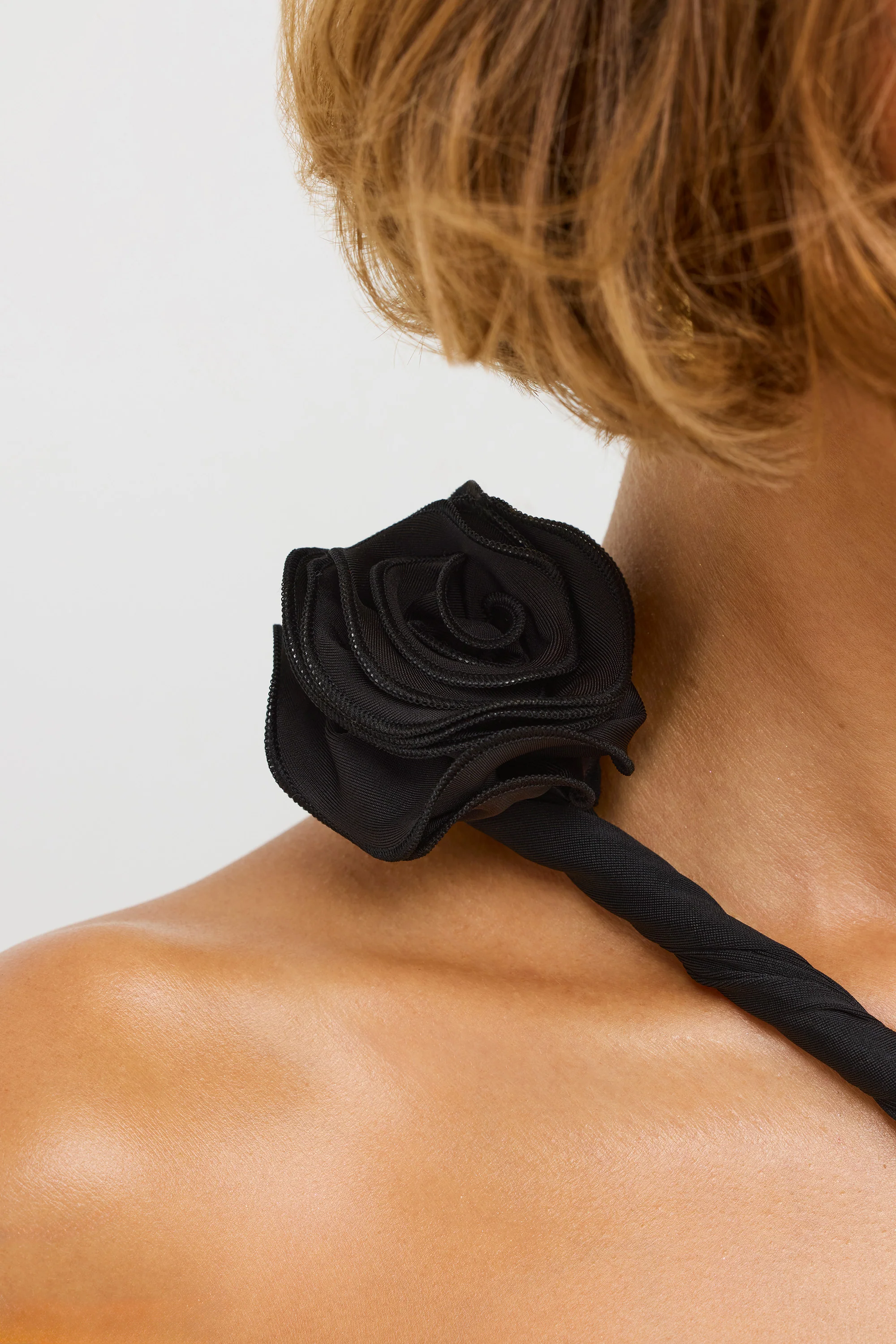 Jersey Asymmetric Cut Out Maxi Dress in Black - Image 4