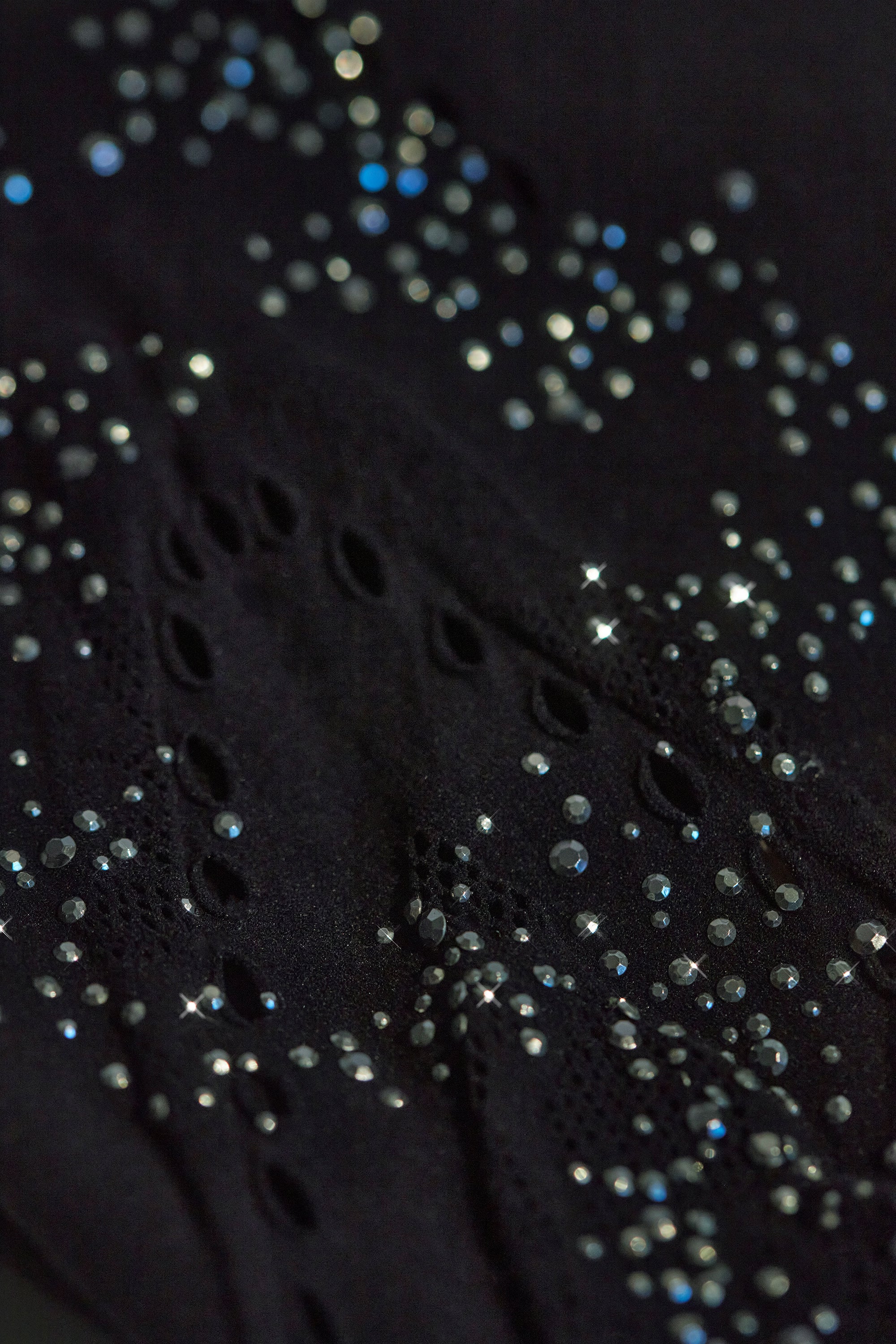Embellished Cross-Strap Bikini Top in Black - Image 12