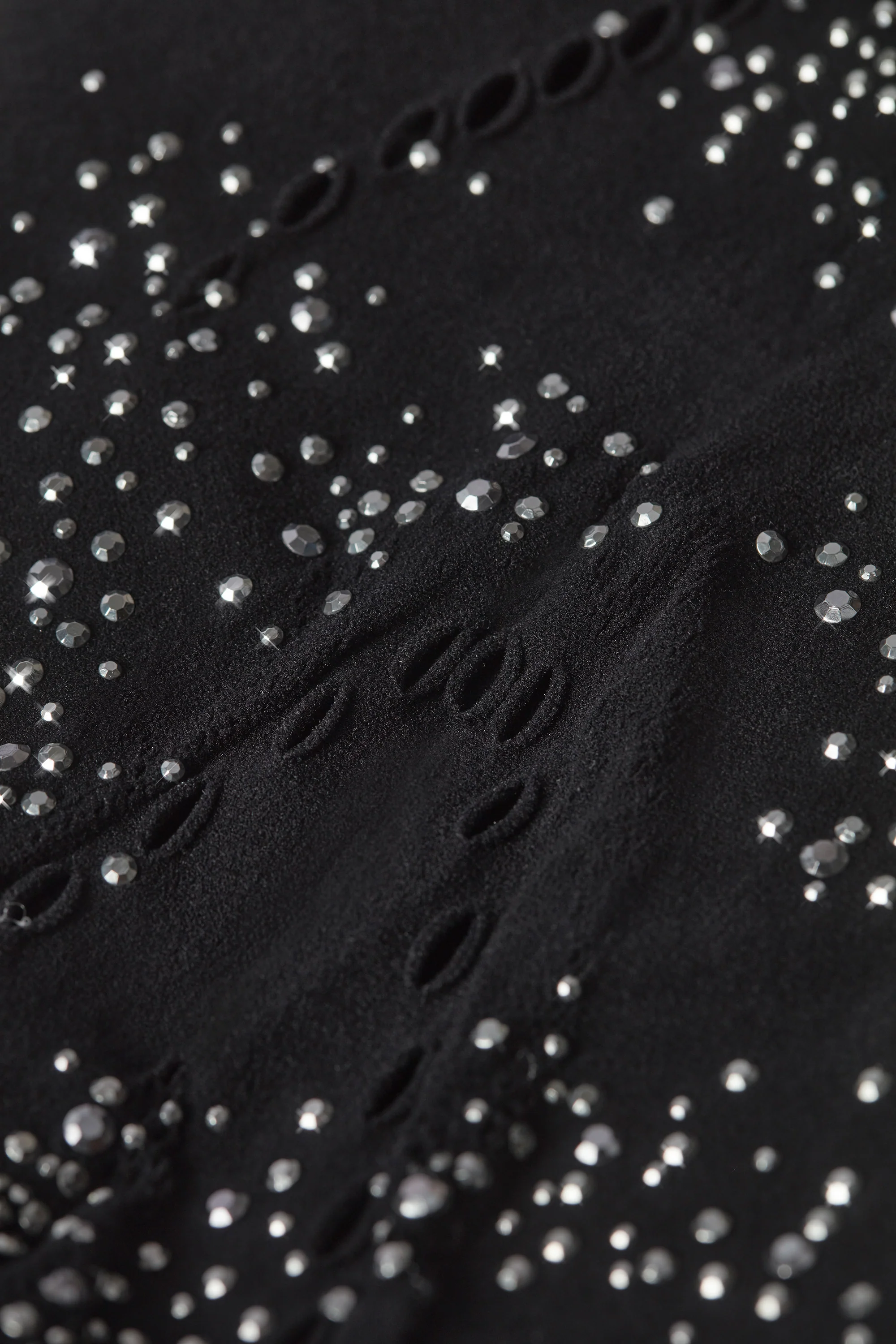 Embellished Cross-Strap Bikini Top in Black - Image 14