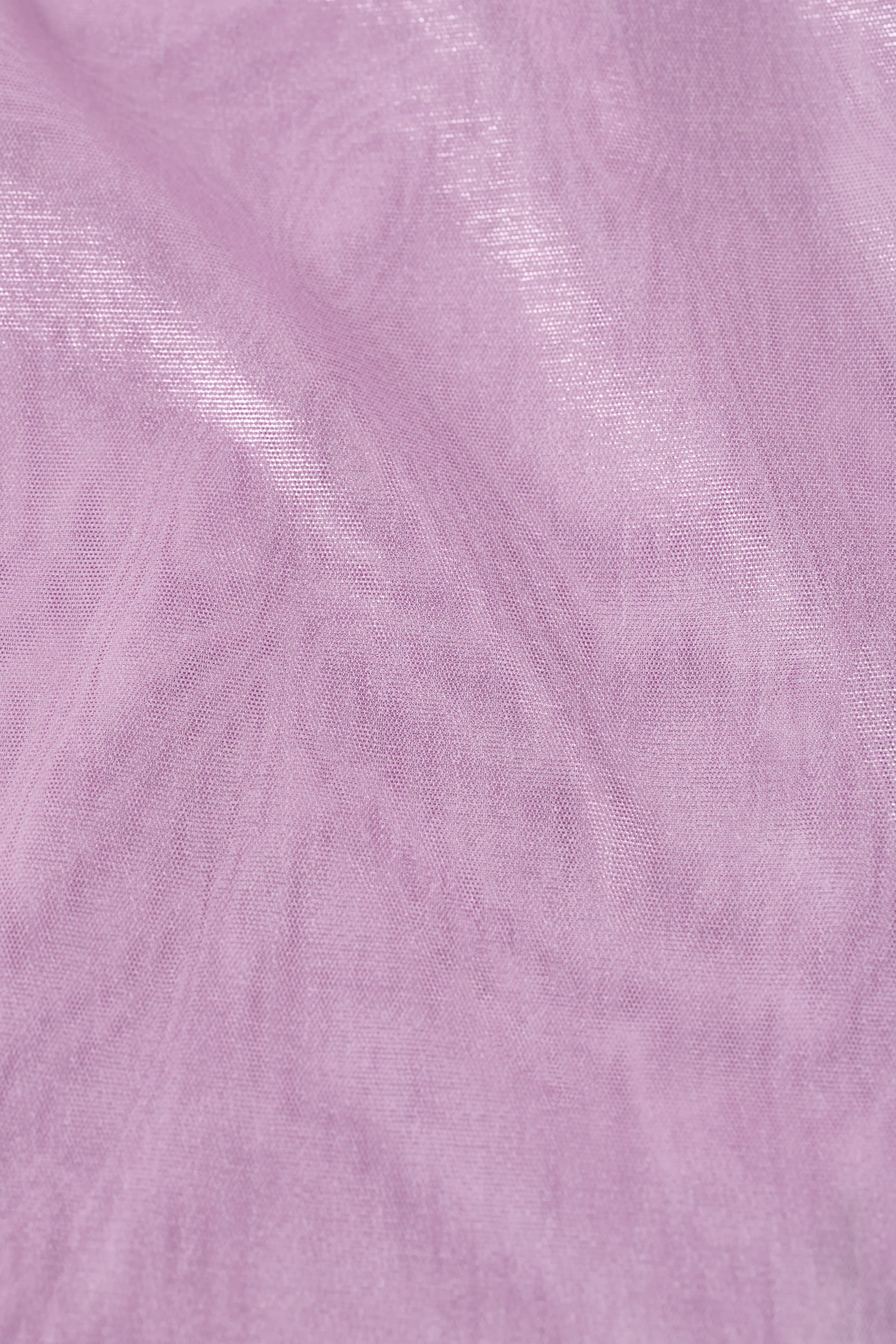 Metallic Ruched High-Neck Top in Violet Pink - Image 4