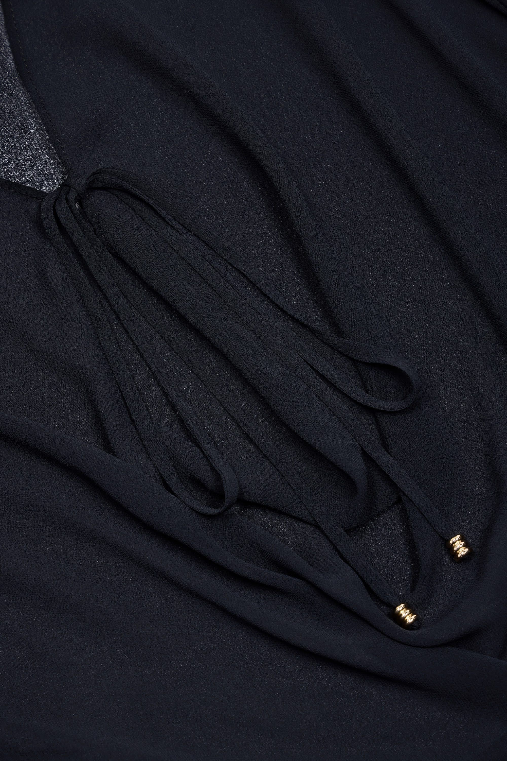 Cowl-Neck Mini Dress in Black - Image 5