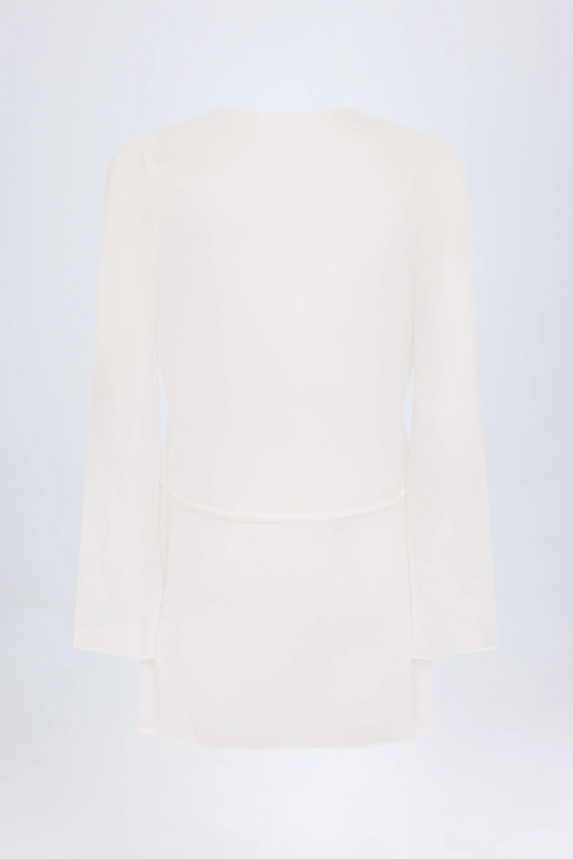 Cowl-Neck Mini Dress in White - Image 4