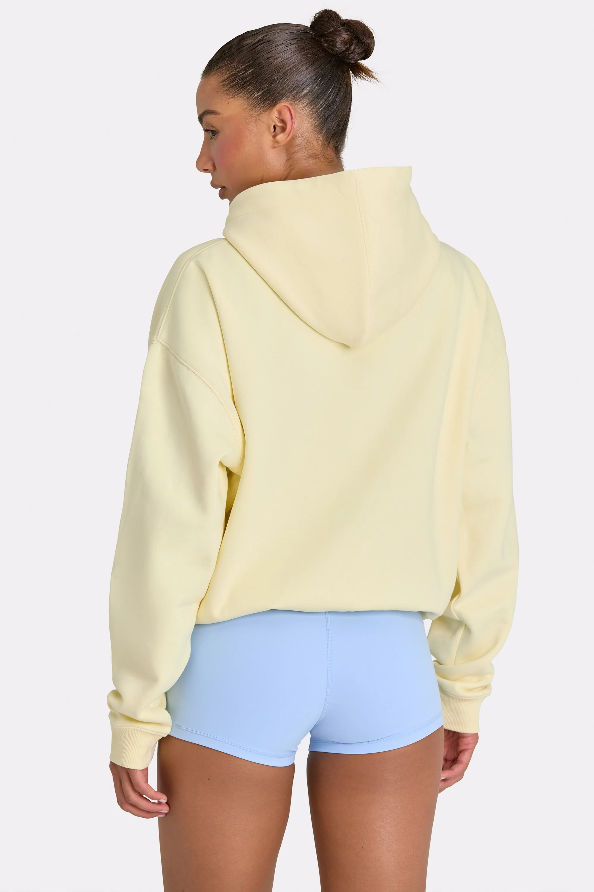 Oversized Applique Hoodie in Lemon - Image 2