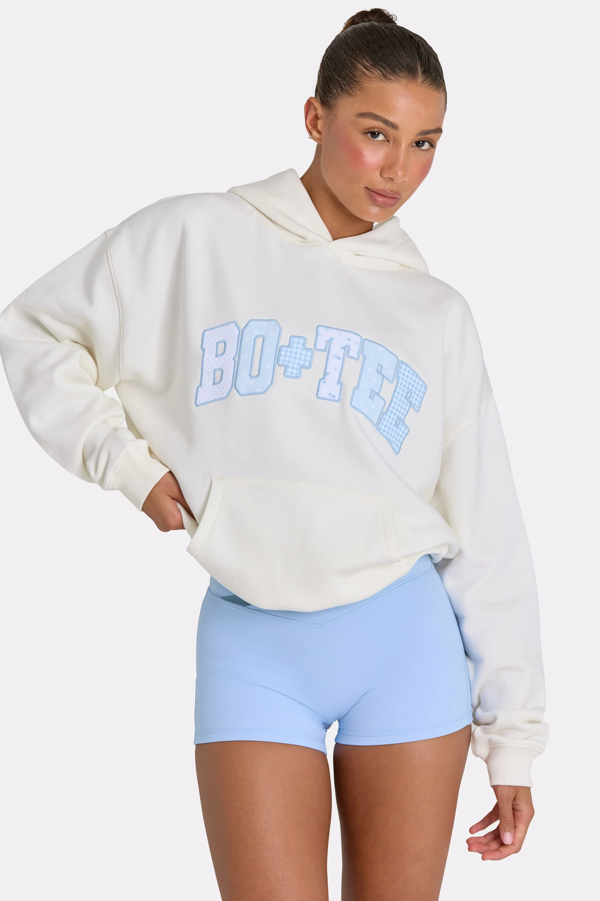 Oversized Applique Hoodie in Coconut - Image 5
