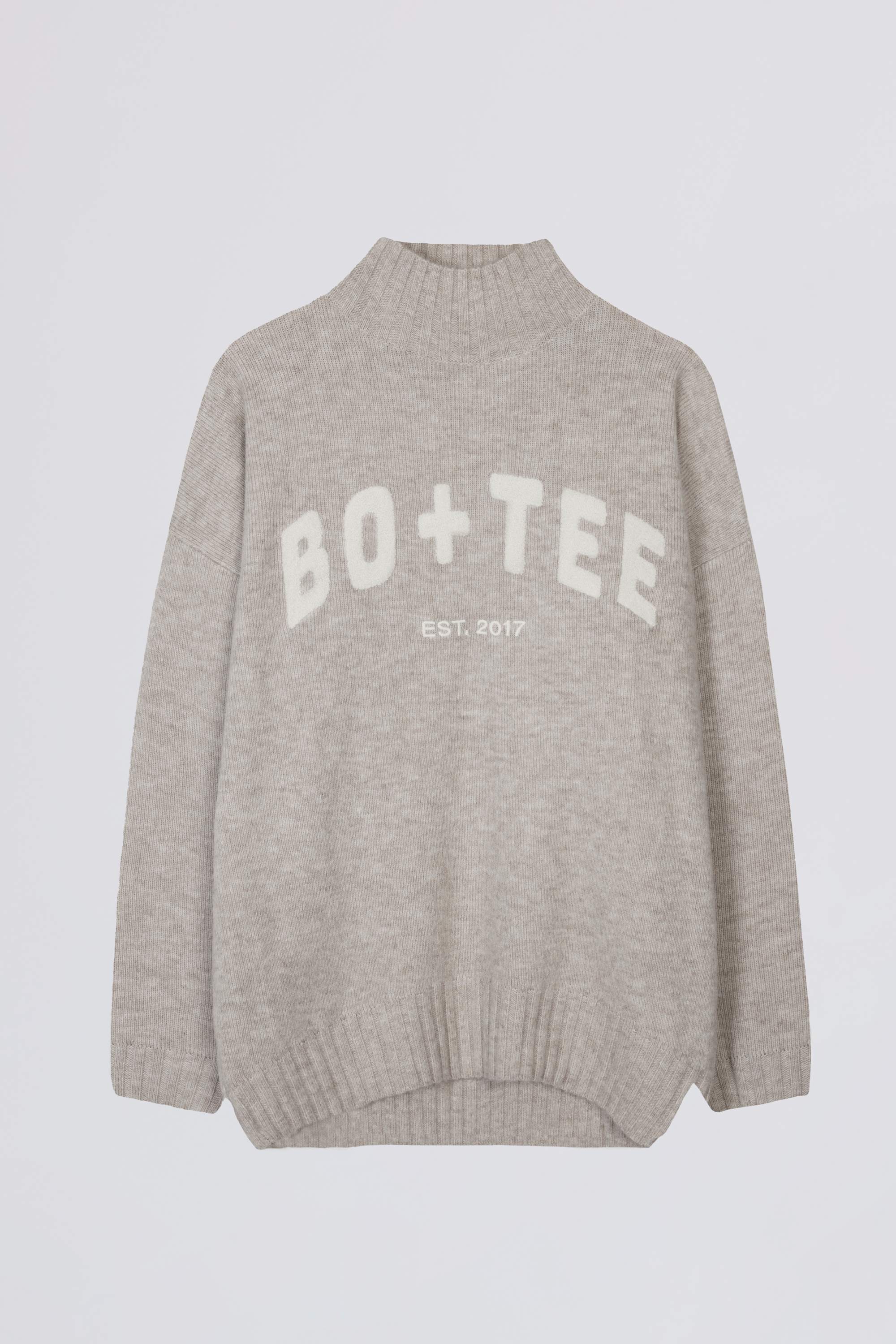 Soft Knit Oversized Jumper in Oatmeal - Image 3