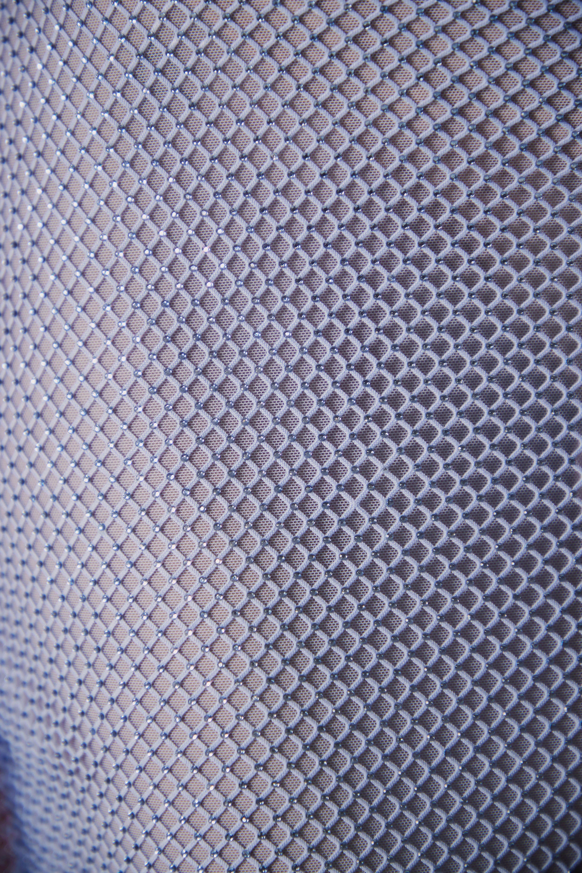 Embellished Strap Detail Mini Skirt in Blue - Image 5