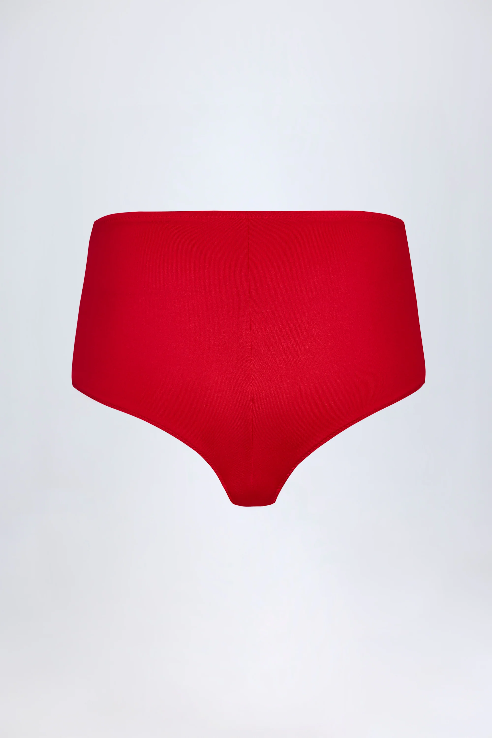 Slinky Jersey Low-Rise Hotpants in Fire Red - Image 6