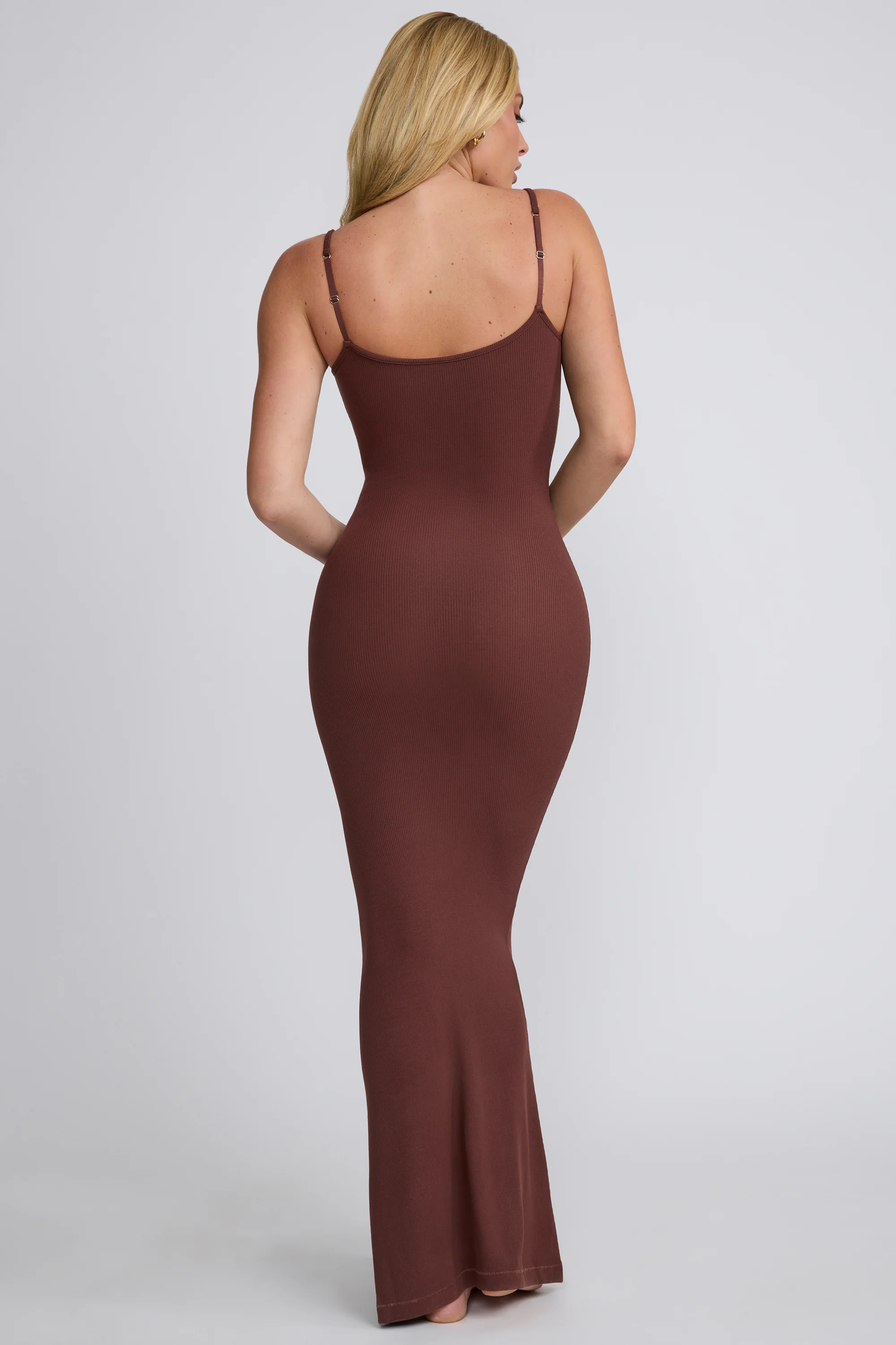 Modal Scoop-Neck Maxi Dress in Chocolate - Image 2